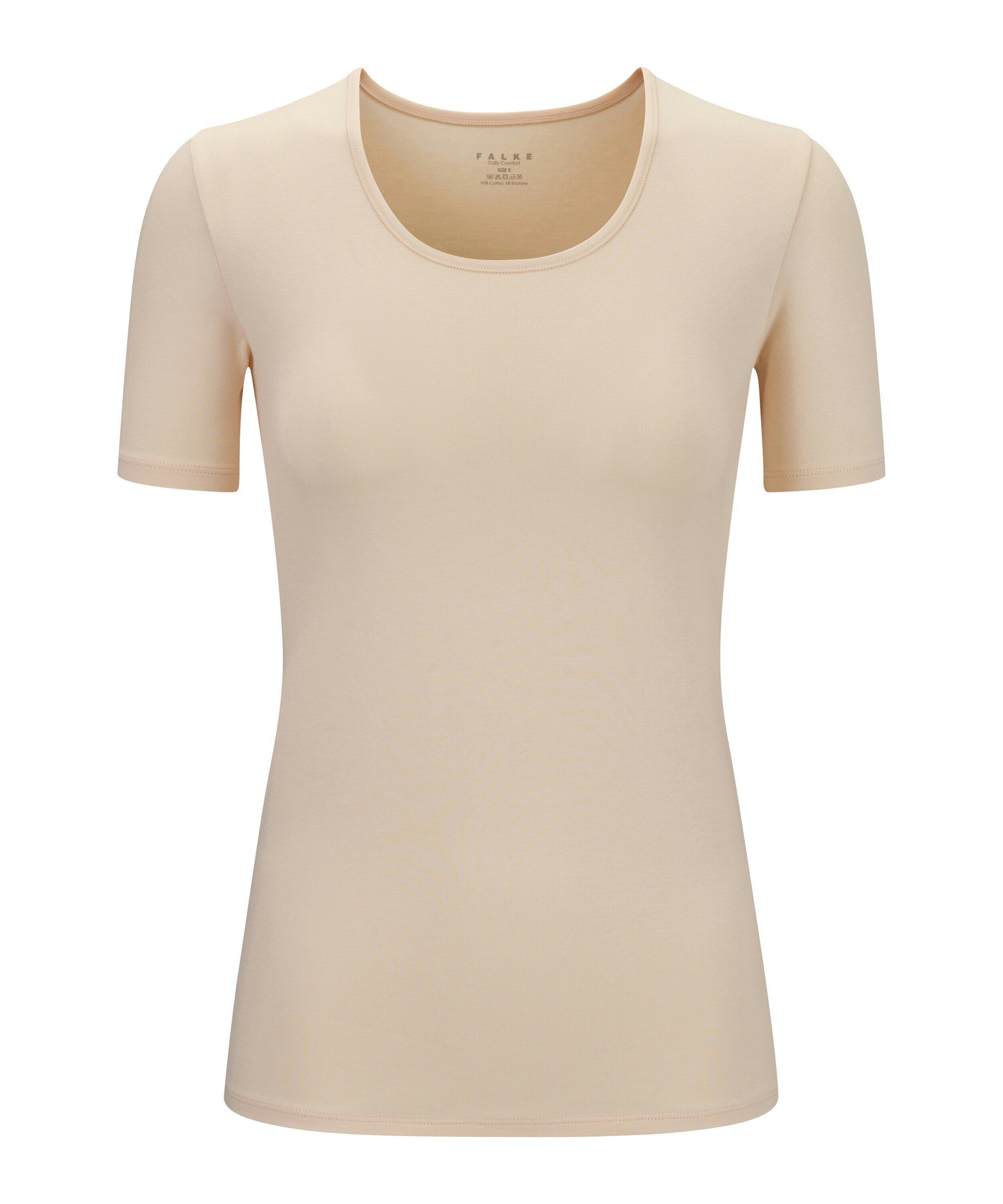 FALKE 2-pack dames T-shirt Daily Comfort, korte mouw, heel lichtroze (vale)