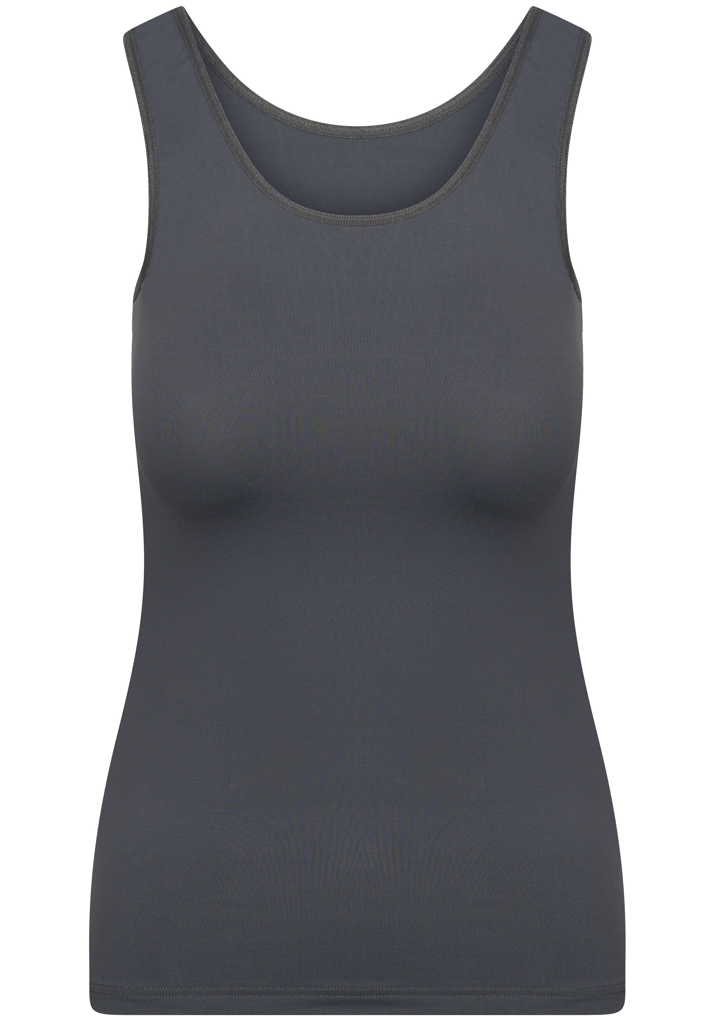 RJ Bodywear Pure Color dames top (1-pack), hemdje met brede banden, grijs