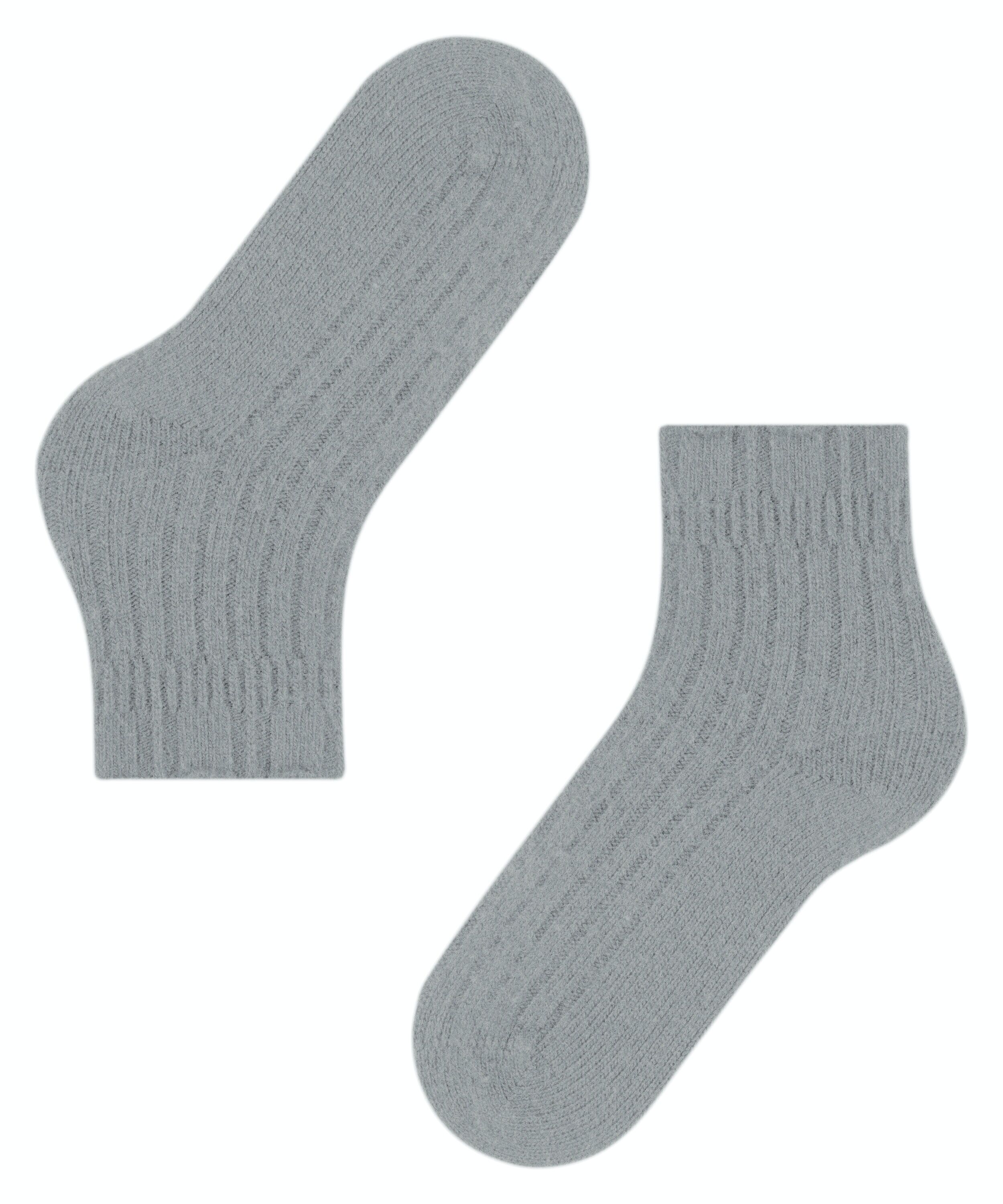 FALKE Bedsock Rib damessokken, zilvergrijs (silver)