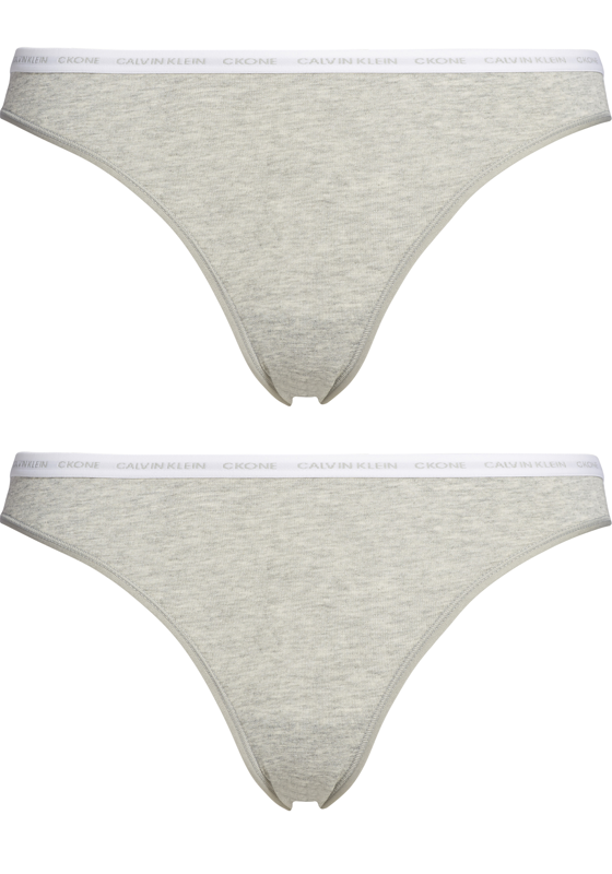 Calvin Klein dames CK ONE Cotton slips (2-pack), grijs melange Calvin Klein dames CK ONE Cotton slips (2-pack), grijs melange