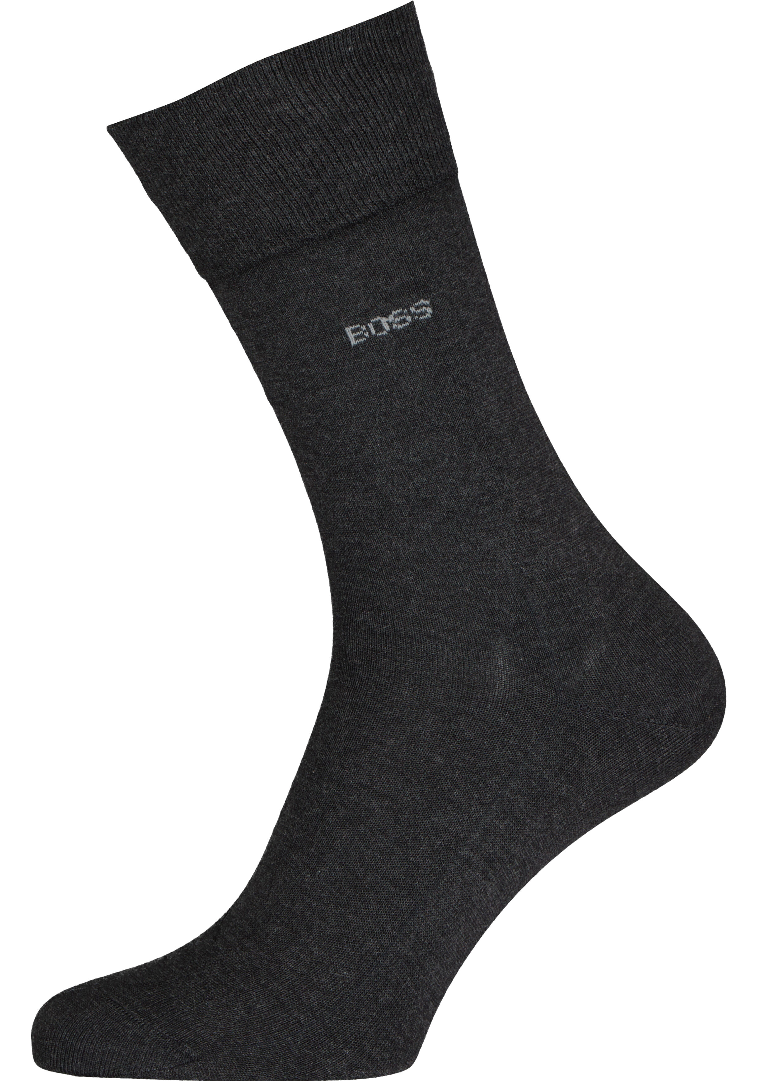 BOSS George uni (1-pack), herensokken katoen, antraciet grijs
