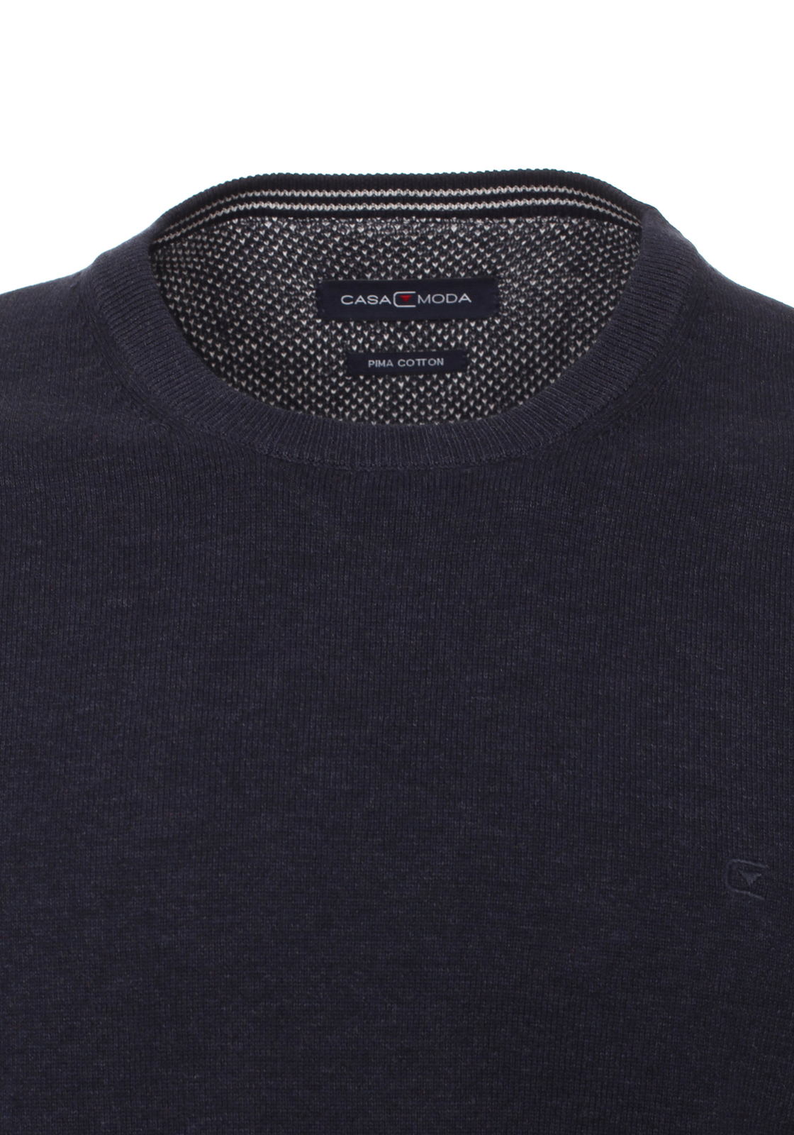 3-4060031343794-casa-moda-trui_HR CASA MODA heren trui katoen, O-hals, donkerblauw