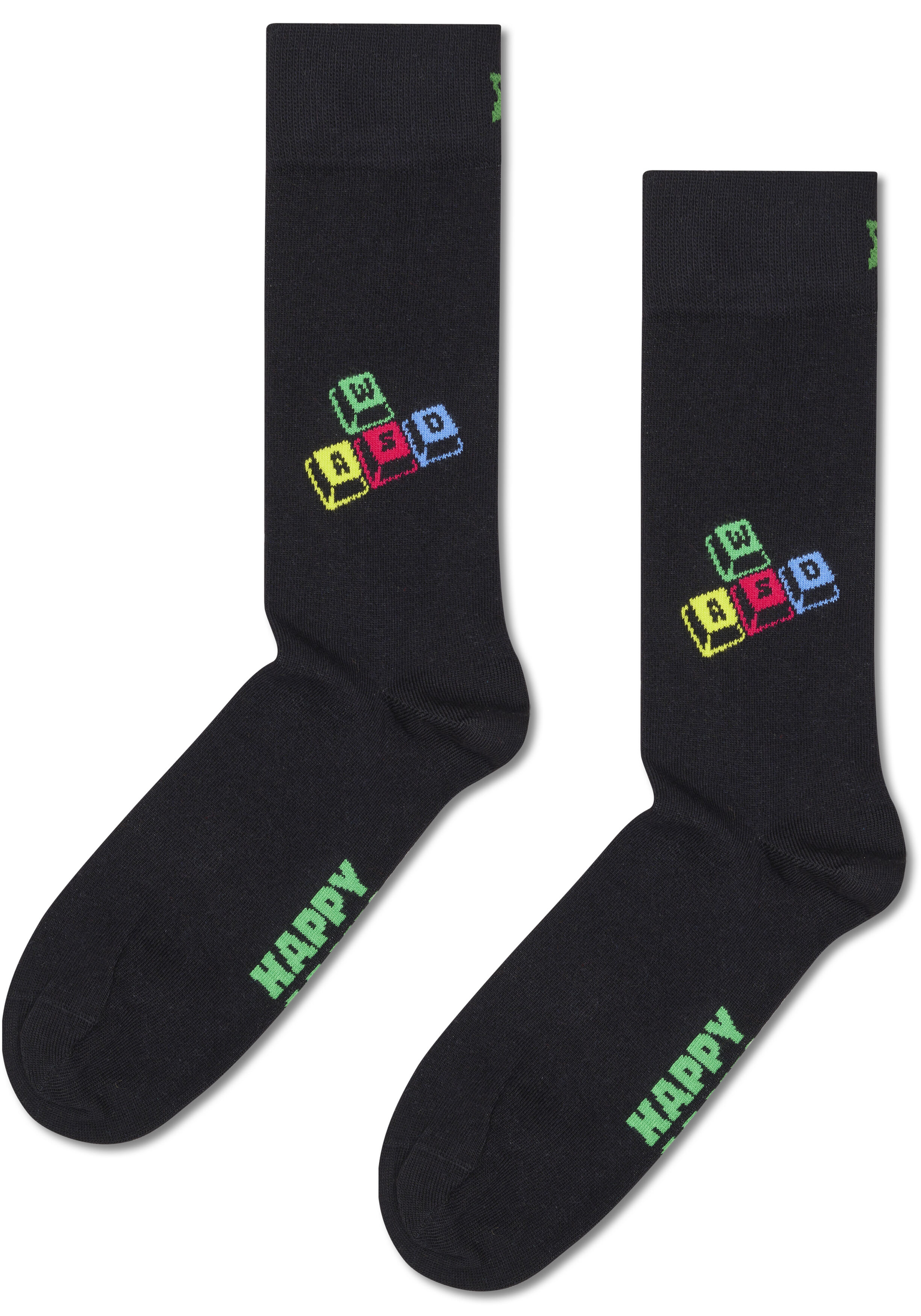 Happy Socks Wasd Controls Sock, unisex sokken, zwart