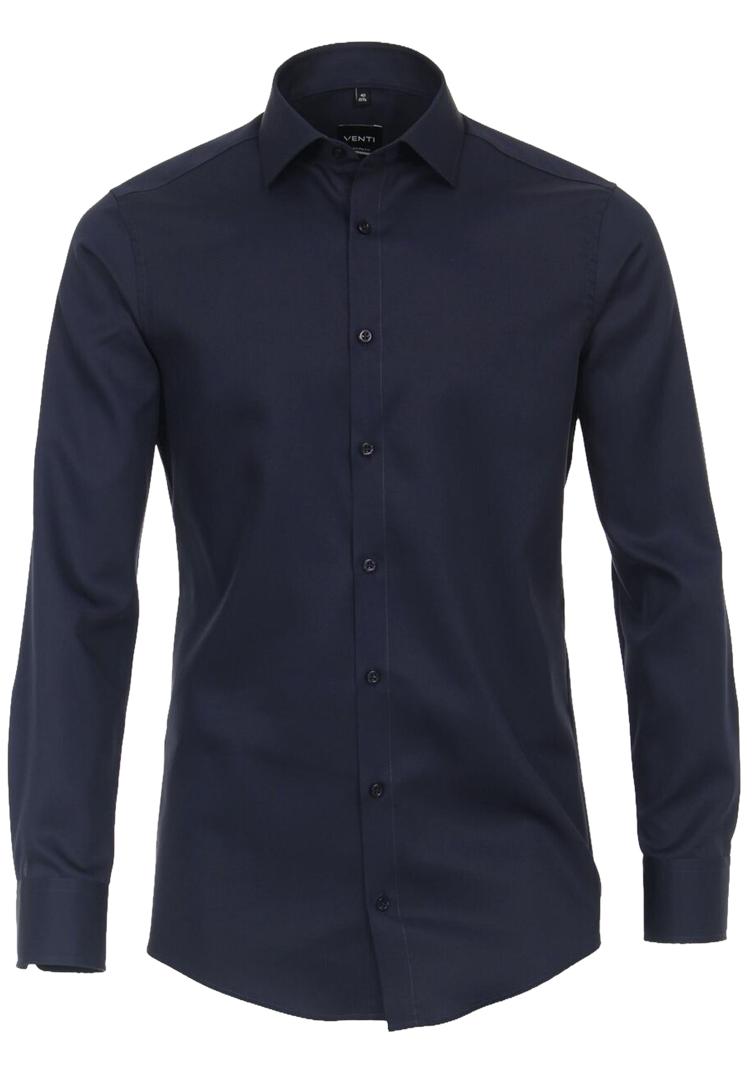 VENTI modern fit overhemd, mouwlengte 7, twill, blauw
