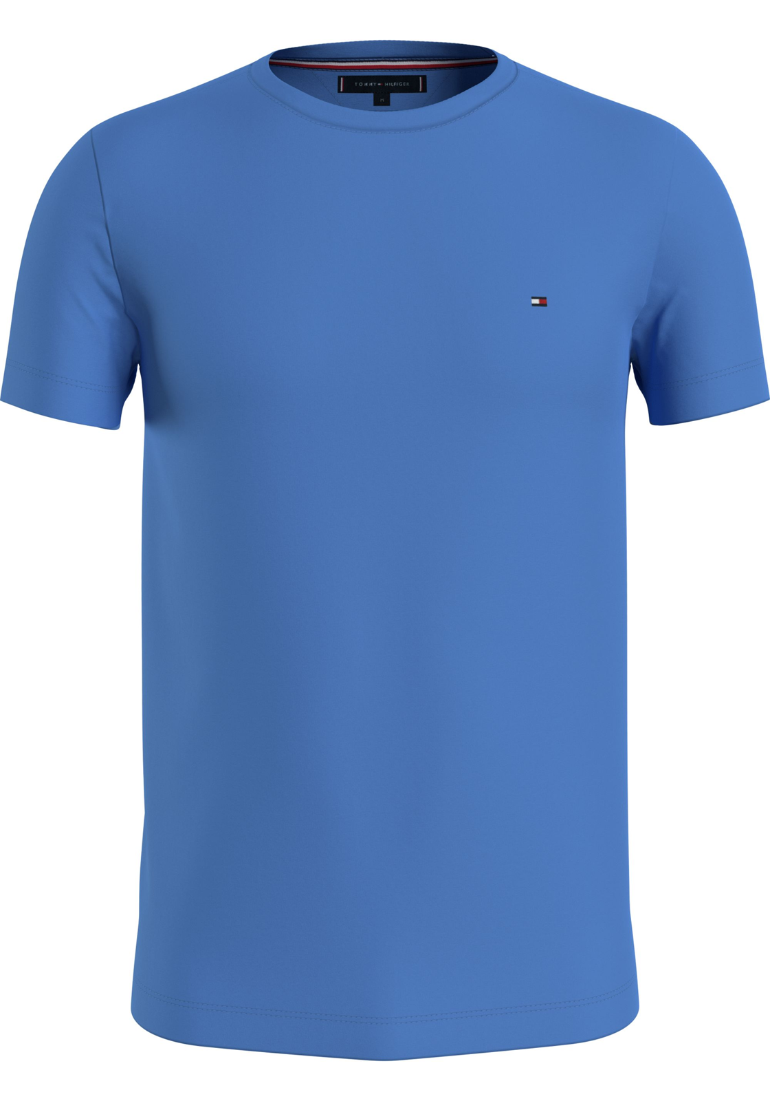 image_2_MW0MW10800C30_F_C4101wid2000amphei2000ampop_usm1710 Tommy Hilfiger Stretch Slim Fit Tee, heren T-shirt korte mouw O-hals, middenblauw