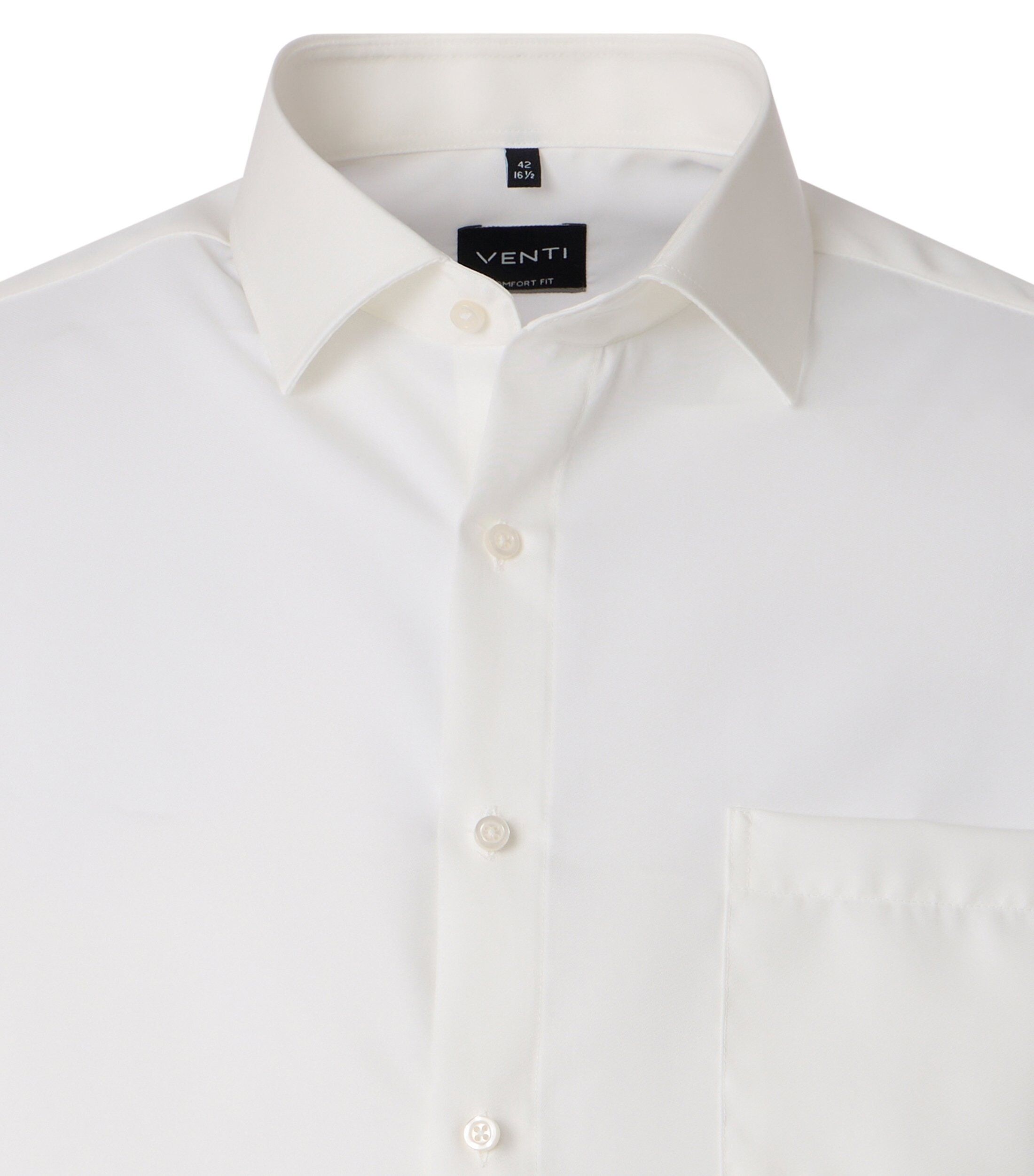 VENTI modern fit overhemd, twill, wit