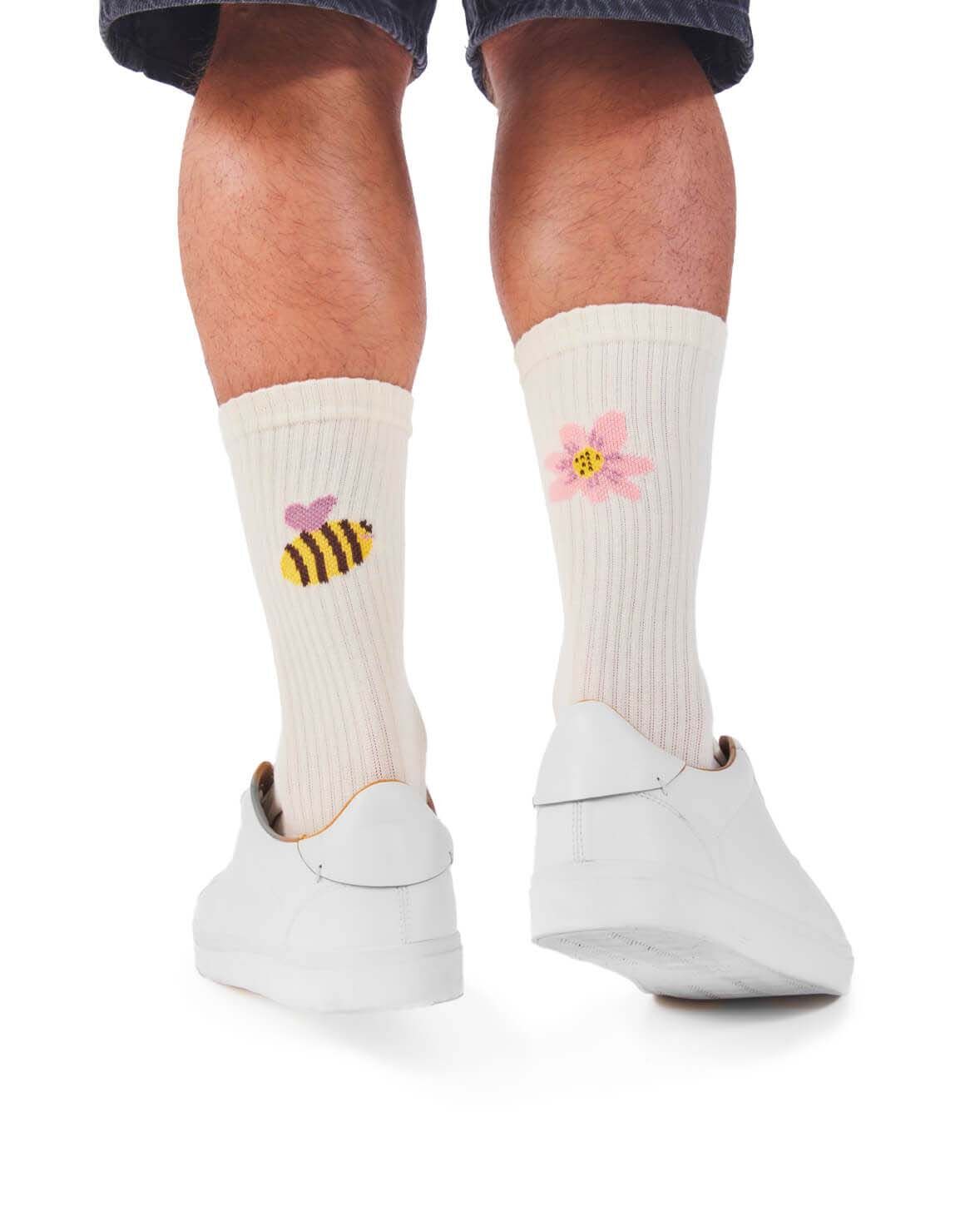 Many Mornings unisex sportsokken, Busy Bee