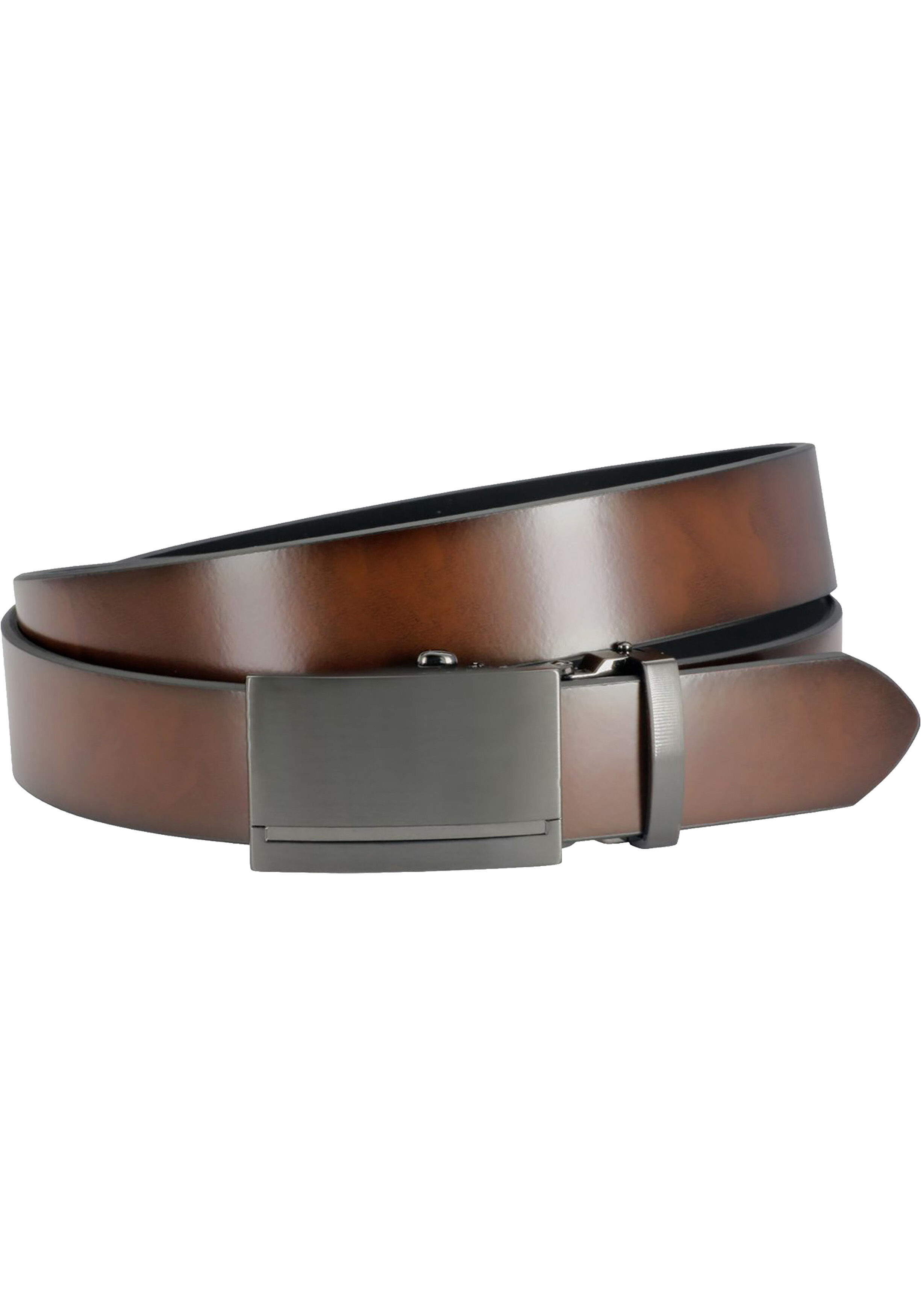 LINDENMANN leren heren riem, bruin