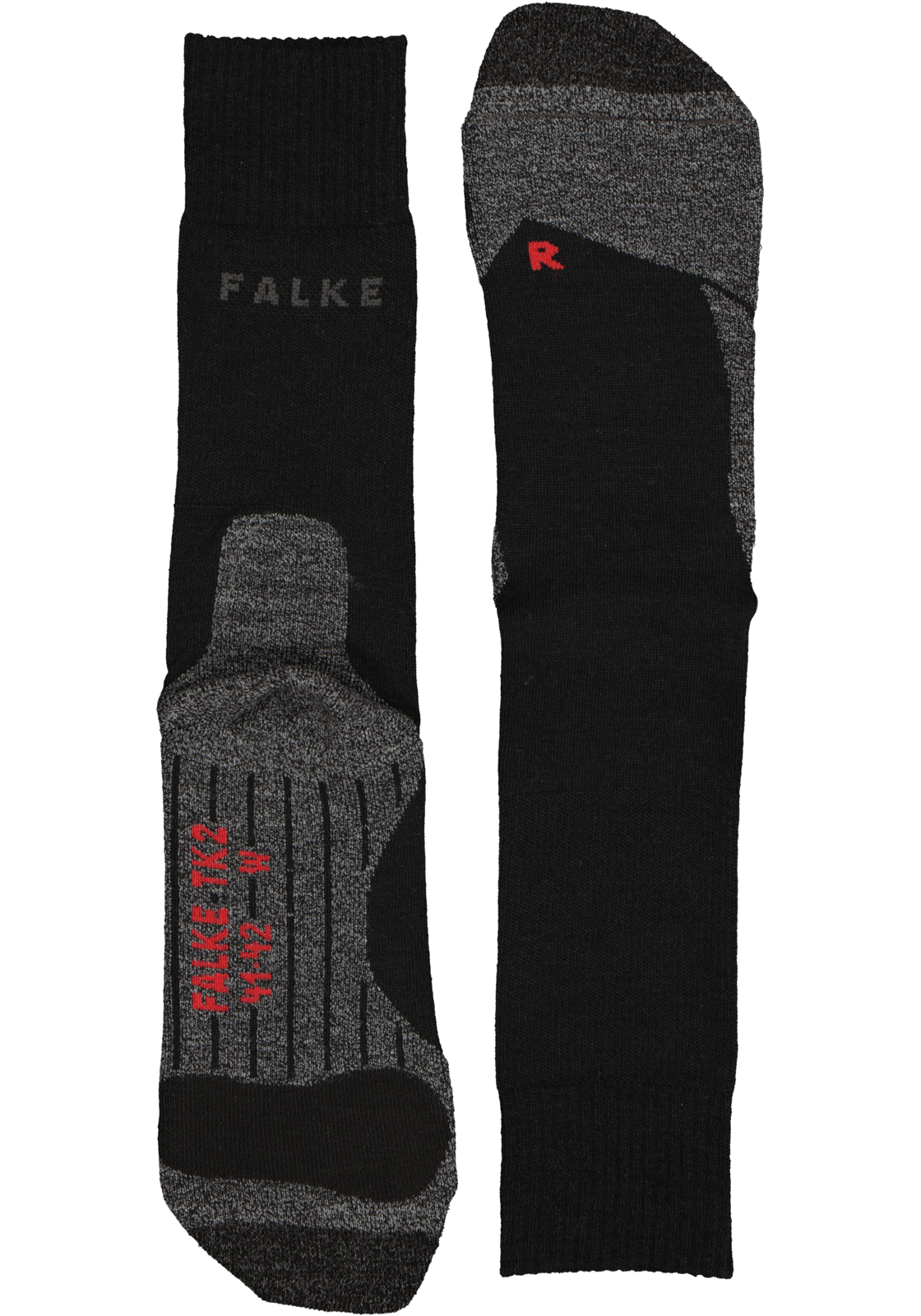 2-4004757341269_falke_sokken_1p_HR FALKE TK2 dames wandelsokken, zwart (black-mix)