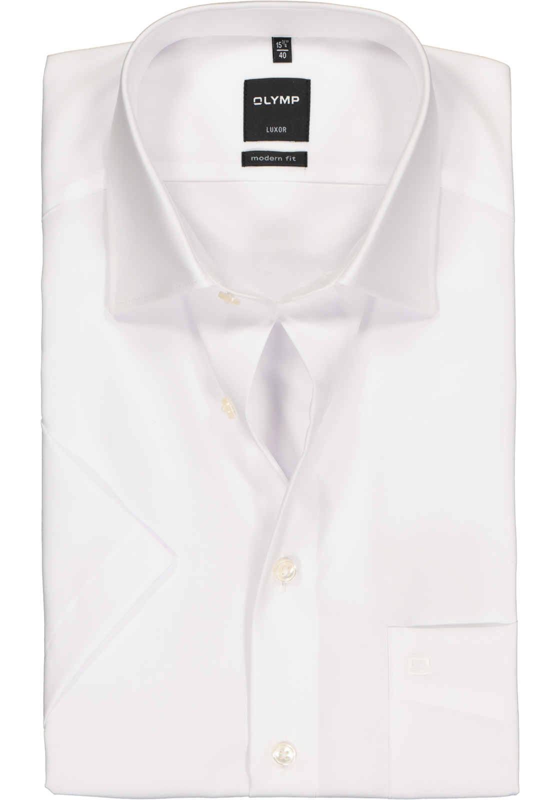 OLYMP Luxor modern fit overhemd, korte mouw, wit OLYMP Luxor modern fit overhemd, korte mouw, wit