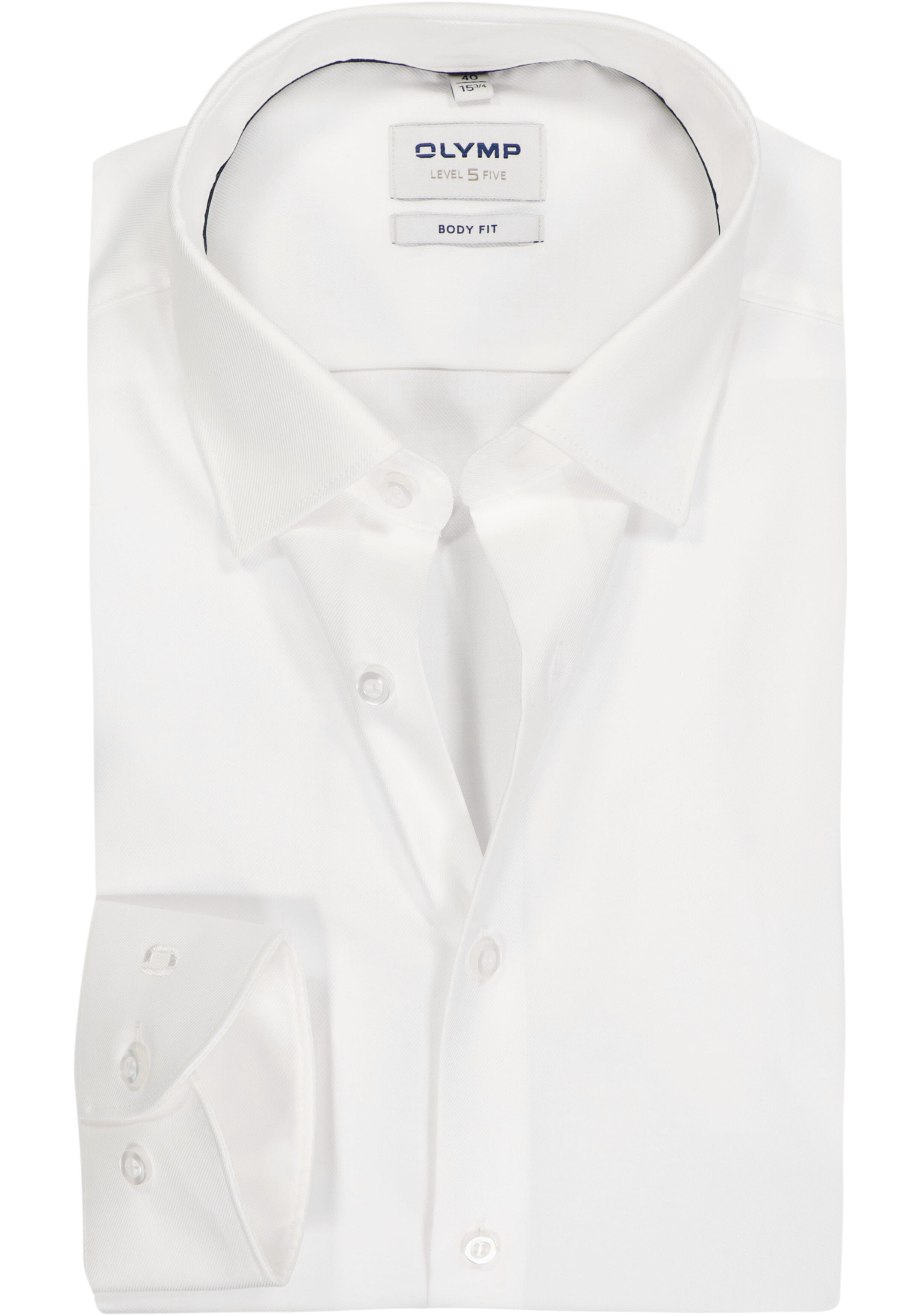 OLYMP Level 5 body fit overhemd, off white twill 