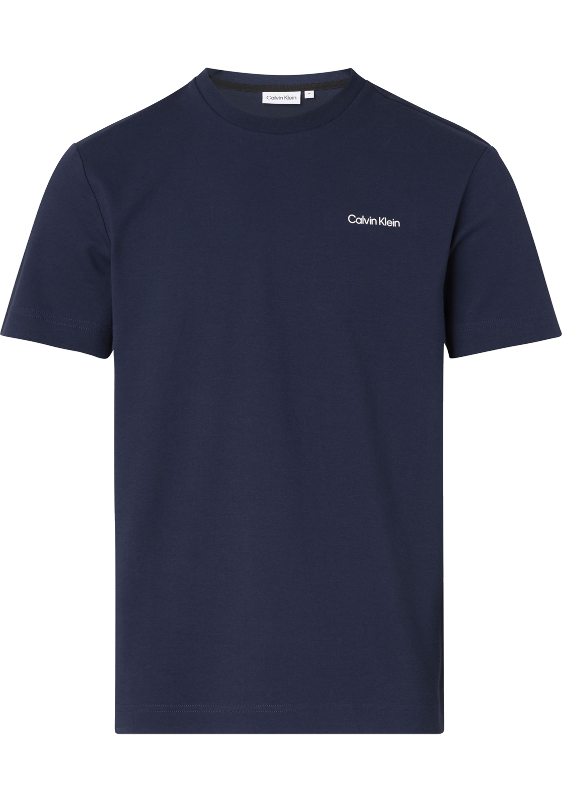 1-8719856324292-calvin_klein-tshirt_HR Calvin Klein Micro Logo Interlock T-shirt, heren T-shirt korte mouw O-hals, blauw