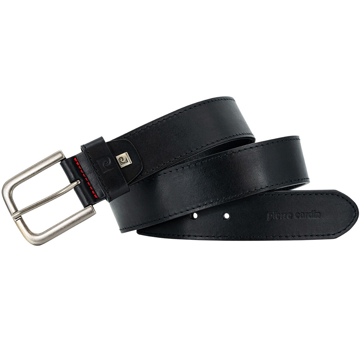 PIERRE CARDIN leren heren riem, zwart