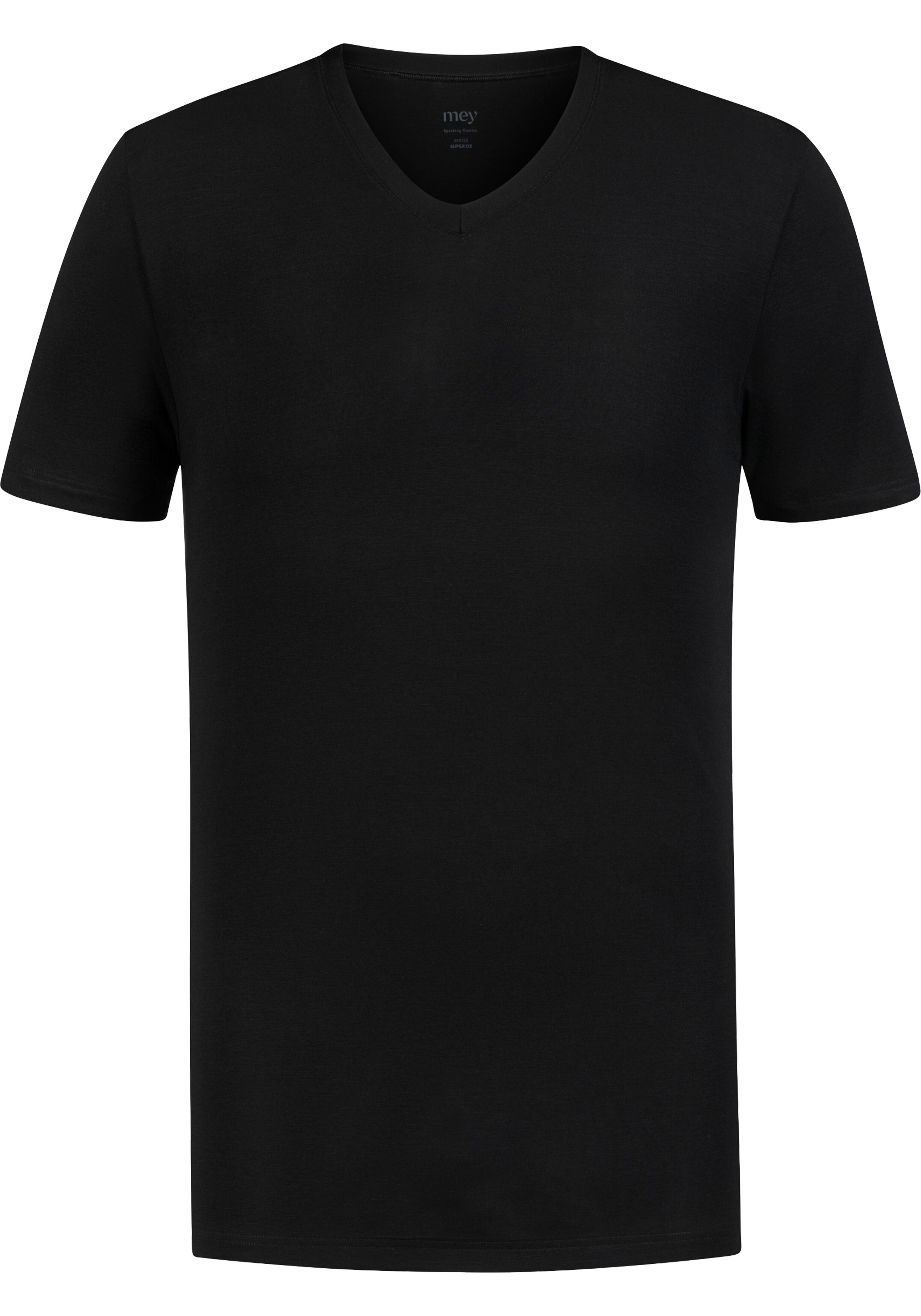 Mey heren v-neck Superior, T-shirt met V-hals, zwart