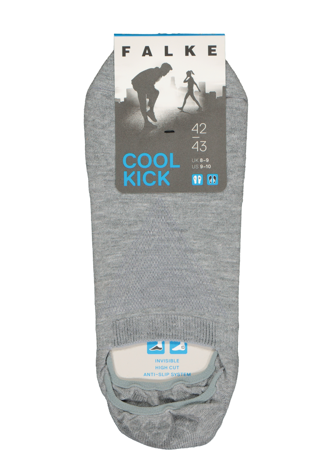 3-4004758969431_falke_sokken_HR FALKE Cool Kick invisible unisex sokken, lichtgrijs (light grey)