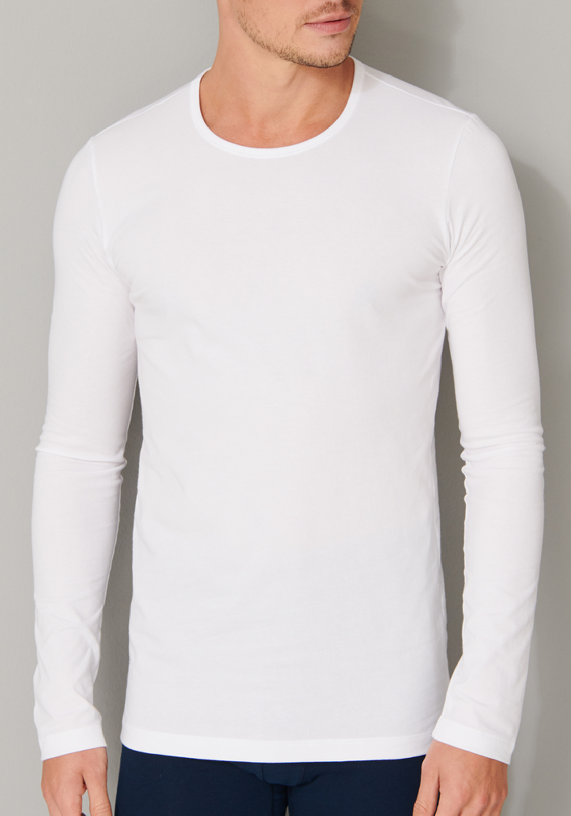 4-4007065794413-schiesser-t-shirt_HR SCHIESSER 95/5 Originals T-shirt (1-pack), O-hals lange mouw, wit