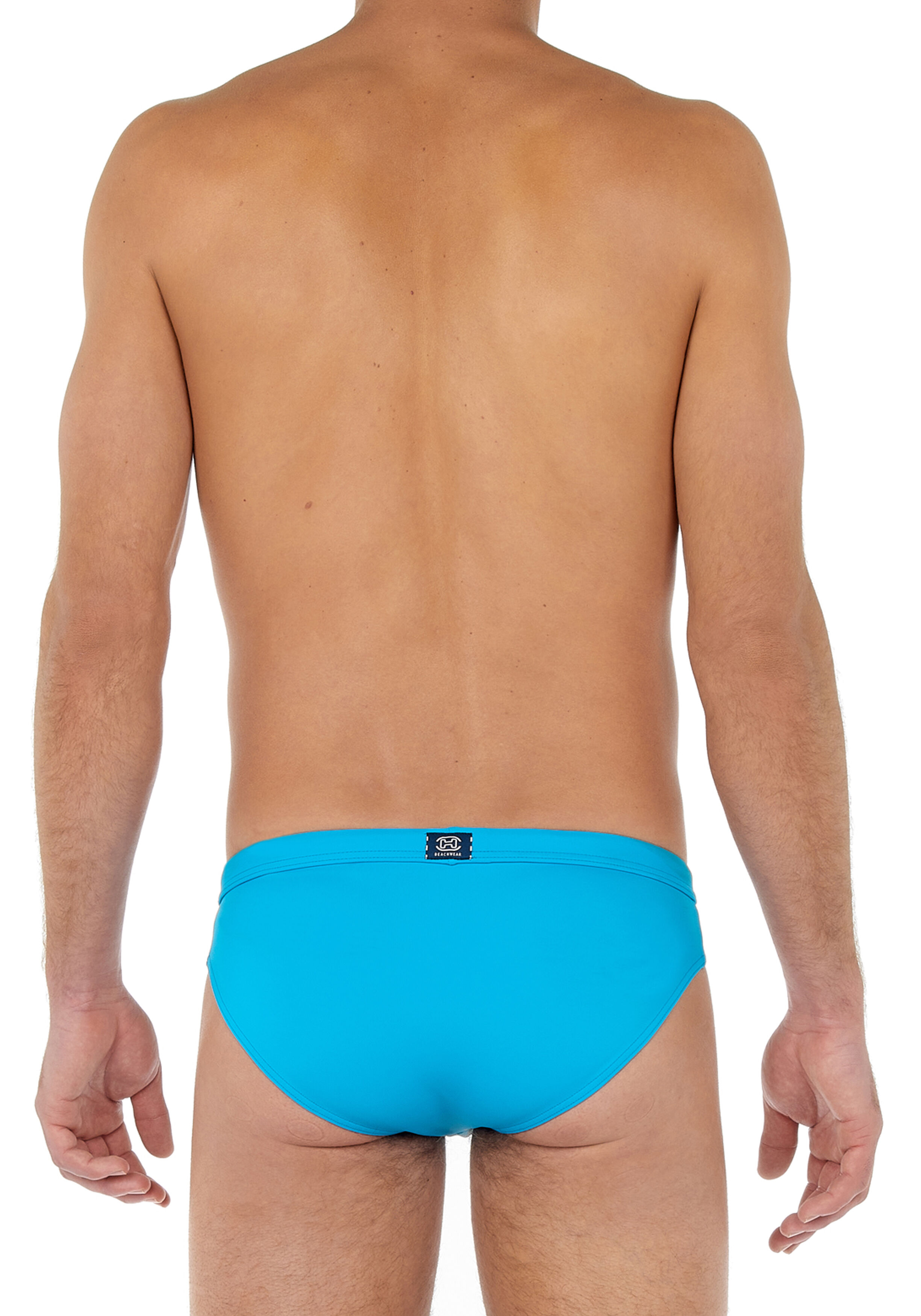 HOM Sea life swim mini briefs, heren zwemslip, turquoise