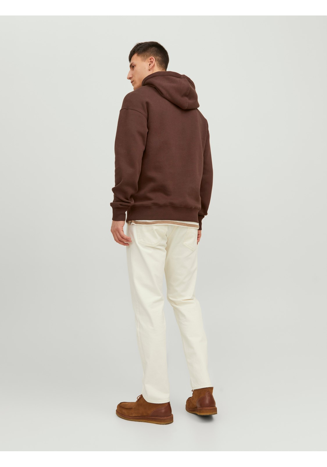 image_4_jj__4215818__backjpgv2bfc82bdab805225d86e92c4ae88d6d61a15 JACK & JONES Cosmo sweat hood regular fit, heren hoodie katoenmengsel met capuchon, bruin