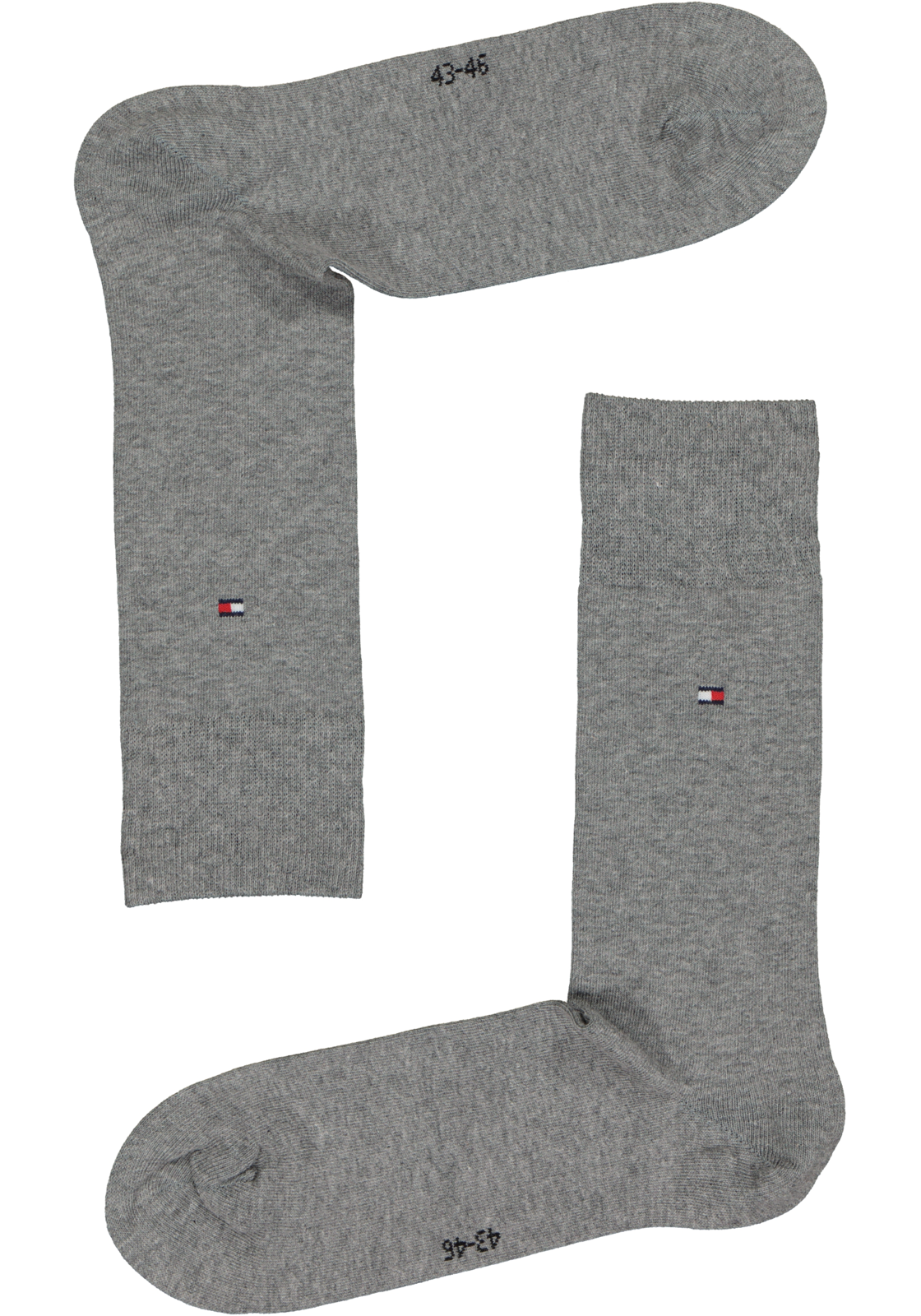 2-8713537990936_sokken_Tommy_Hilfiger_HR Tommy Hilfiger Classic Socks (2-pack), herensokken katoen, grijs melange