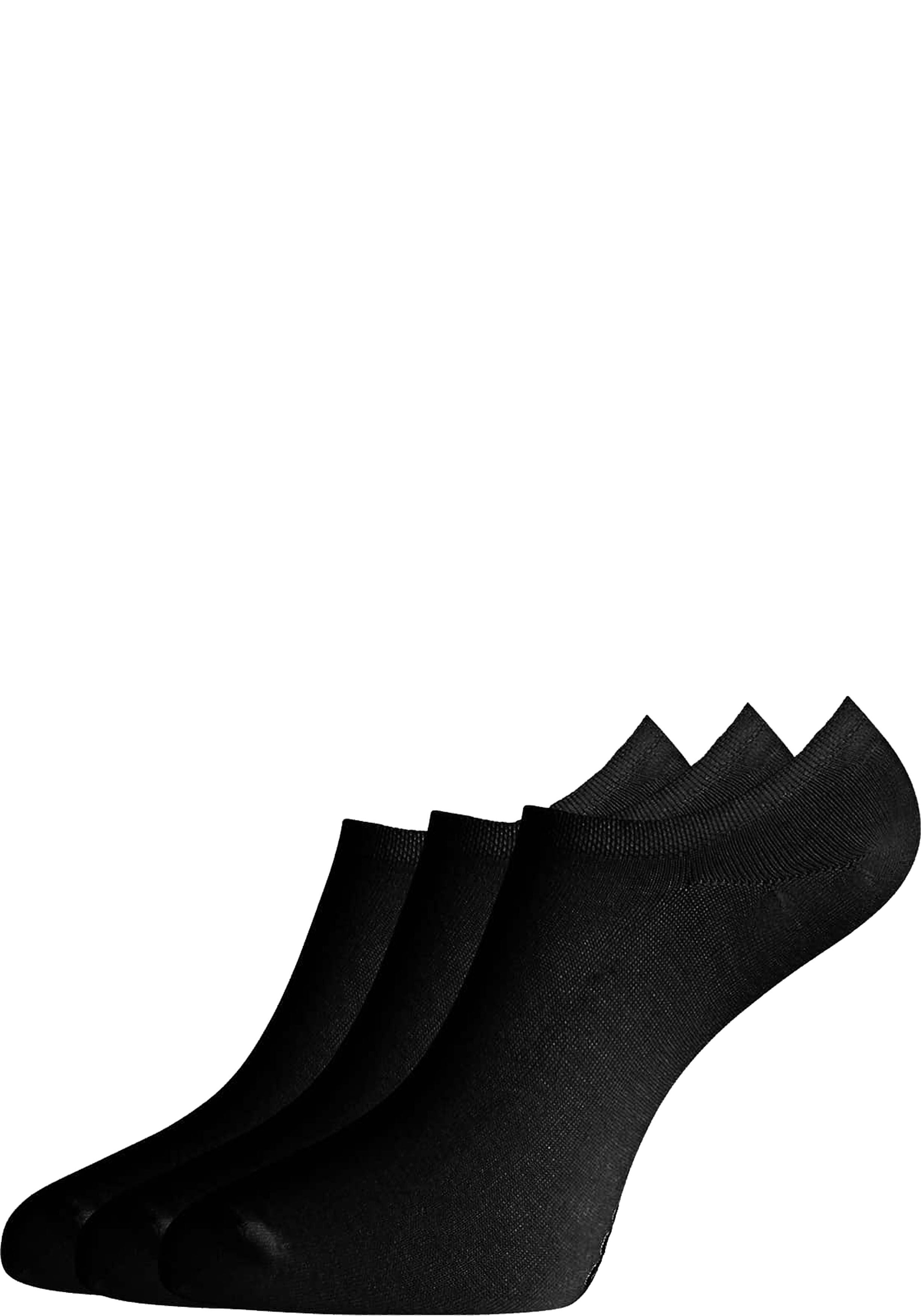 Bamboo Basics Jamie footies (3-pack), unisex lage sneakersokken, zwart