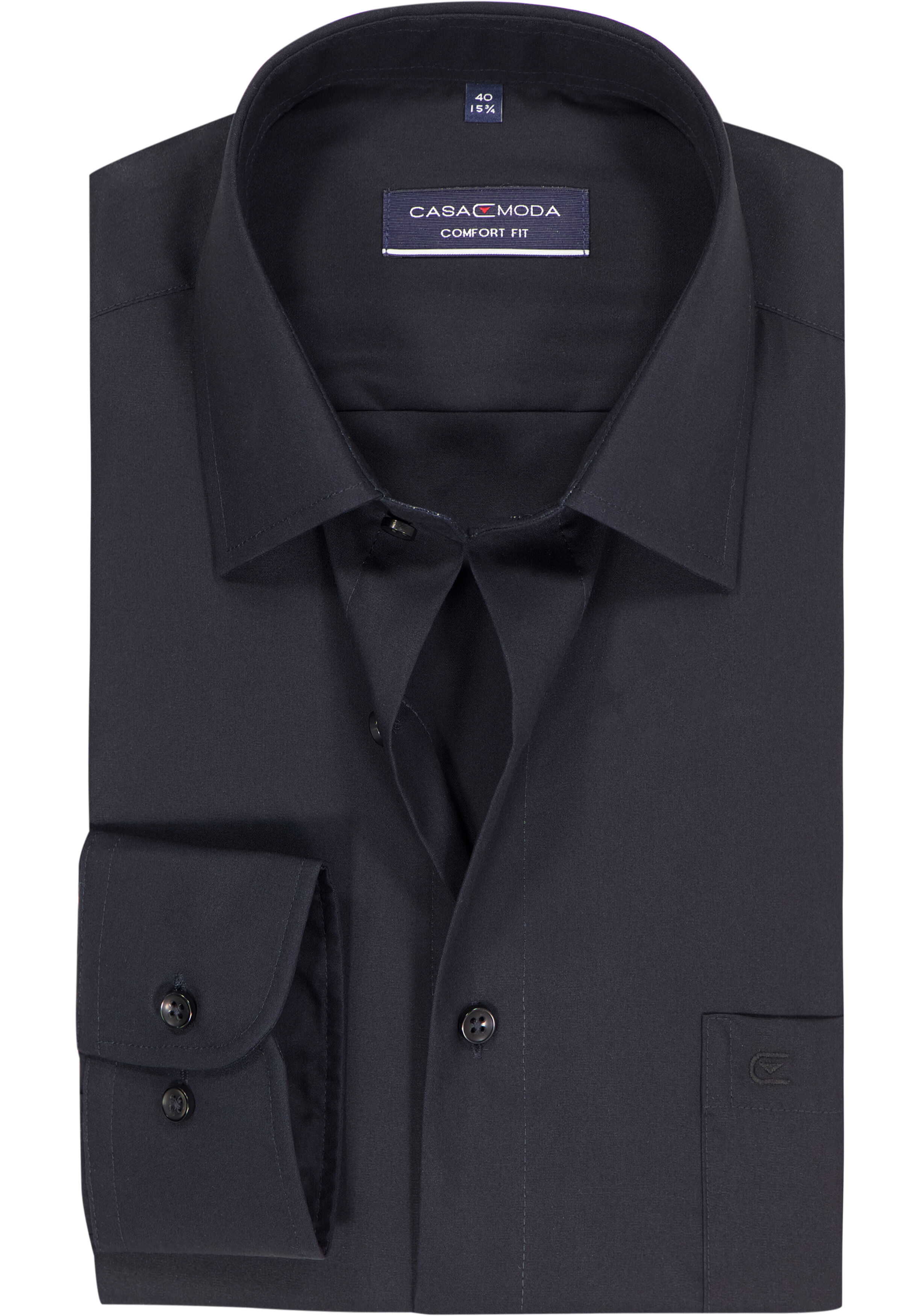 CASA MODA comfort fit overhemd, zwart 