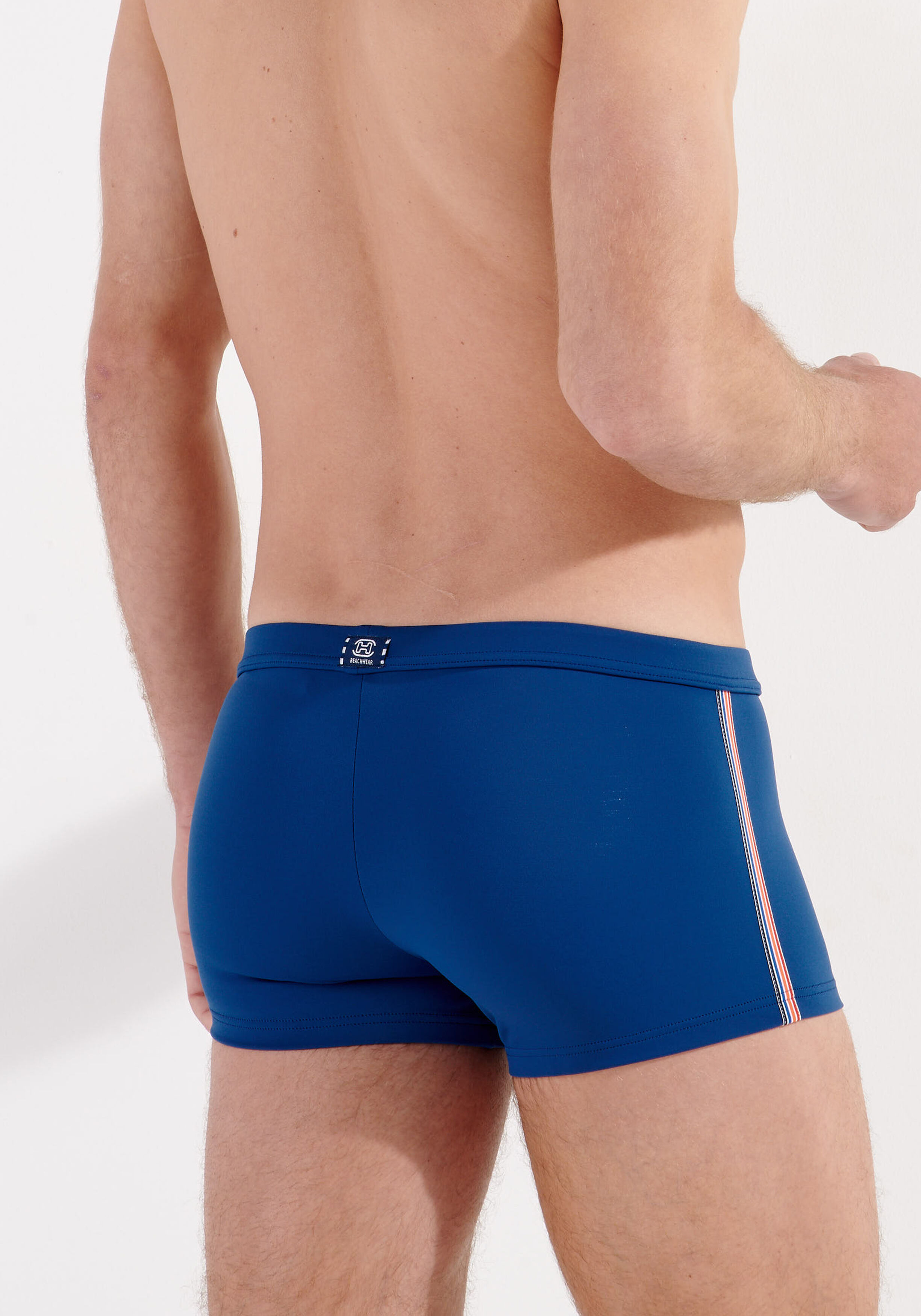 HOM Nautical cup swim shorts, heren zwembroek, donkerblauw