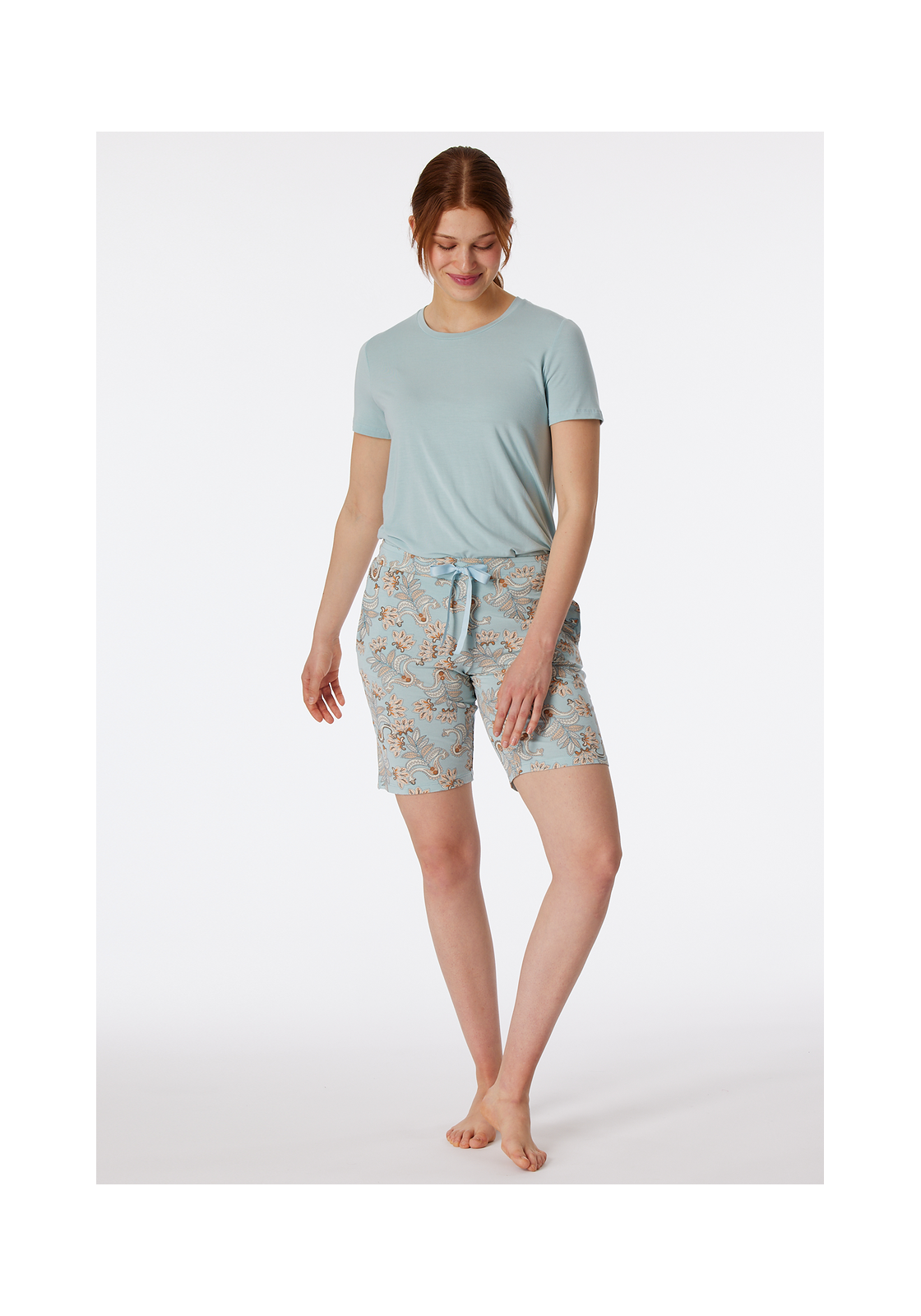 image_8_175479-420_5_1280x1280 SCHIESSER Mix+Relax loungebroek kort, dames bermuda modal bluebird gedessineerd