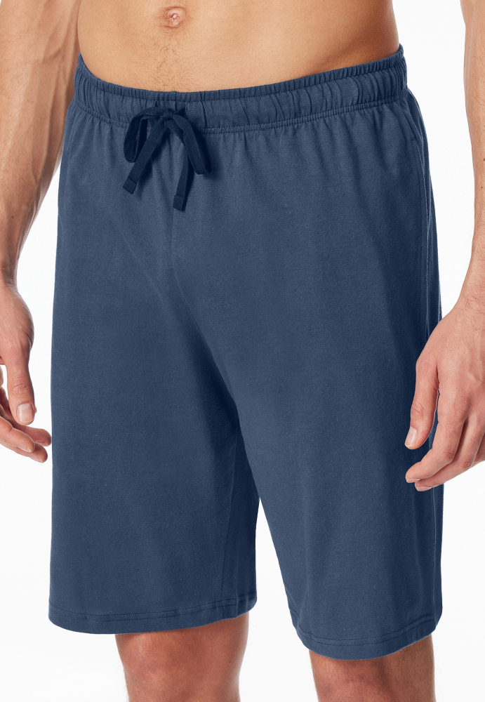 SCHIESSER Mix + Relax Short, heren korte pyjama- of loungebroek, royaalblauw dessin