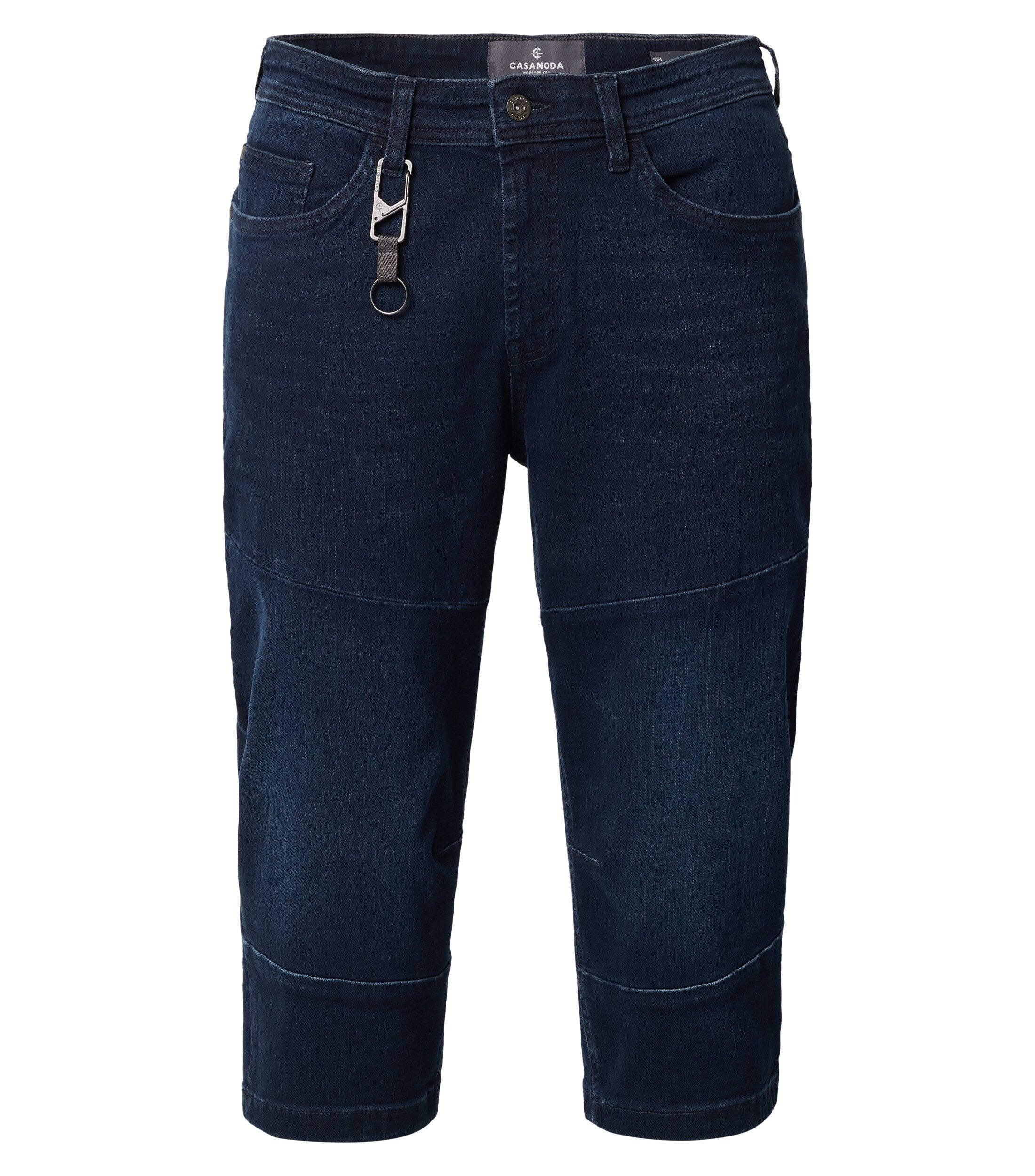CASA MODA driekwart jeans STEVE, heren 5-pocket spijker bermuda over de knie, blauw