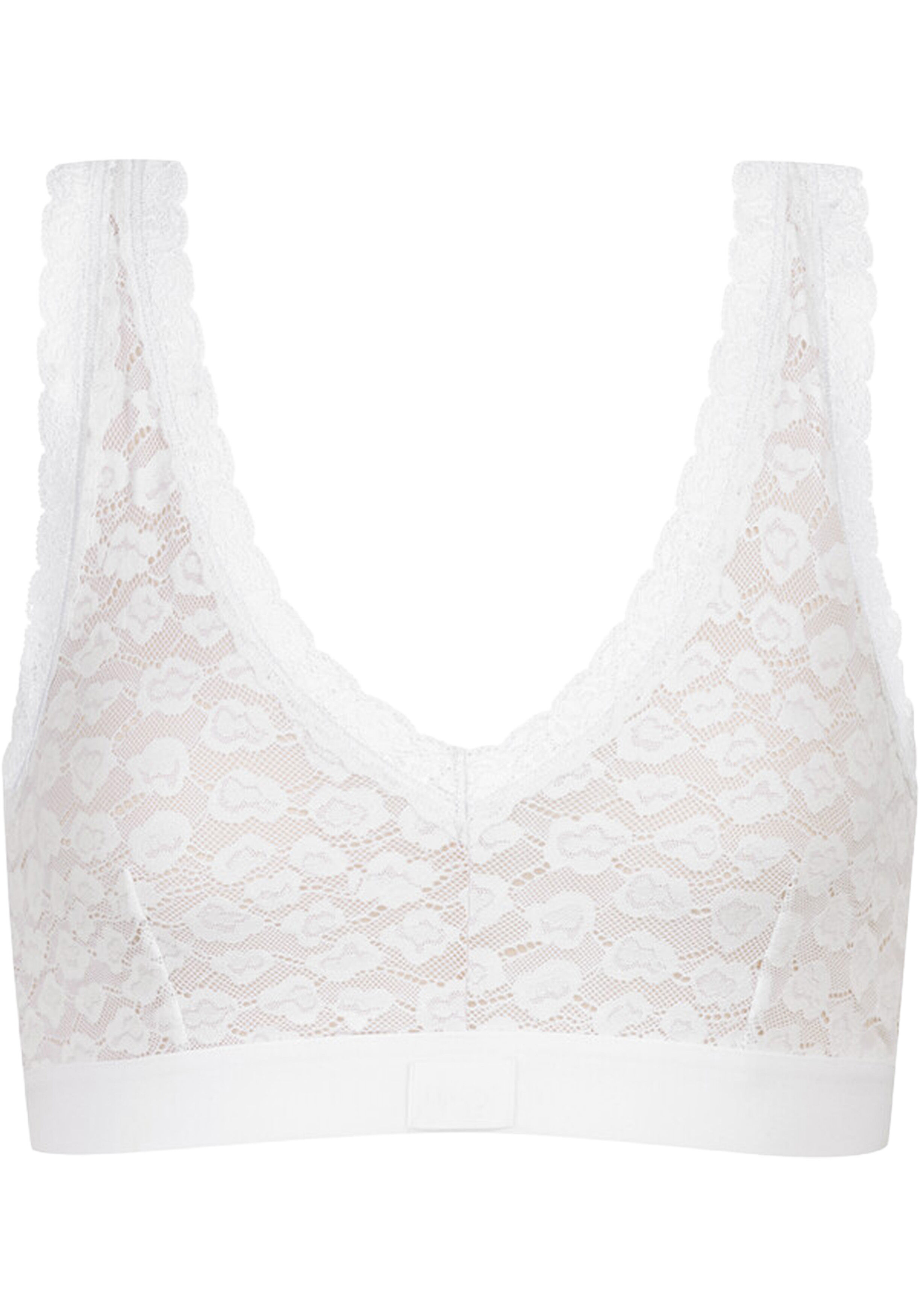 Mey dames bustier Savage Lace, beugelloze bralette, wit