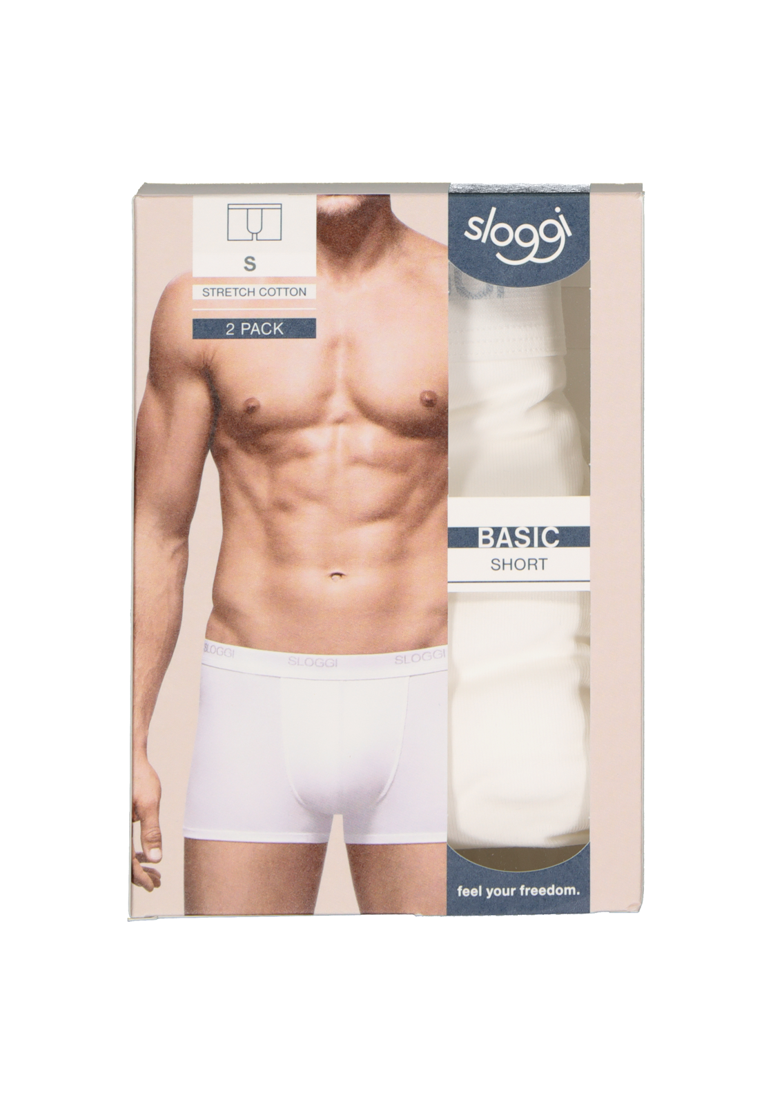 3-7613136663815_sloggi_boxer_2p_HR Sloggi Men Basic Short, heren boxers (2-pack), wit