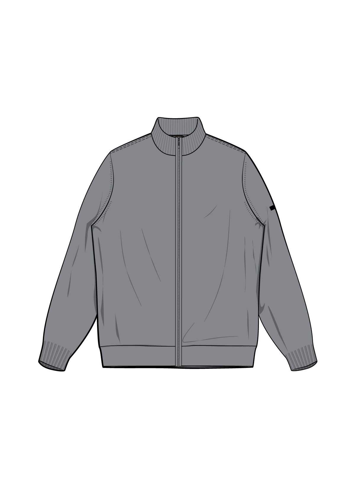 MAERZ Regular Fit heren vest met rits wol, grijs