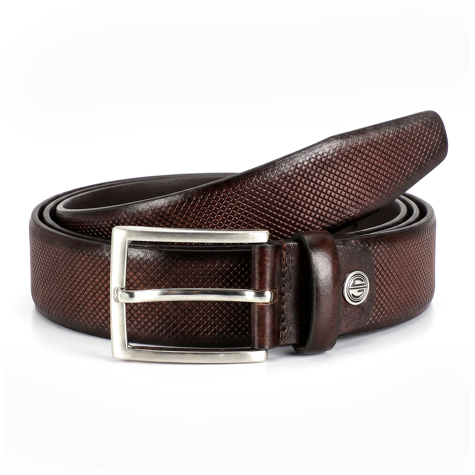 LINDENMANN leren heren riem, bruin