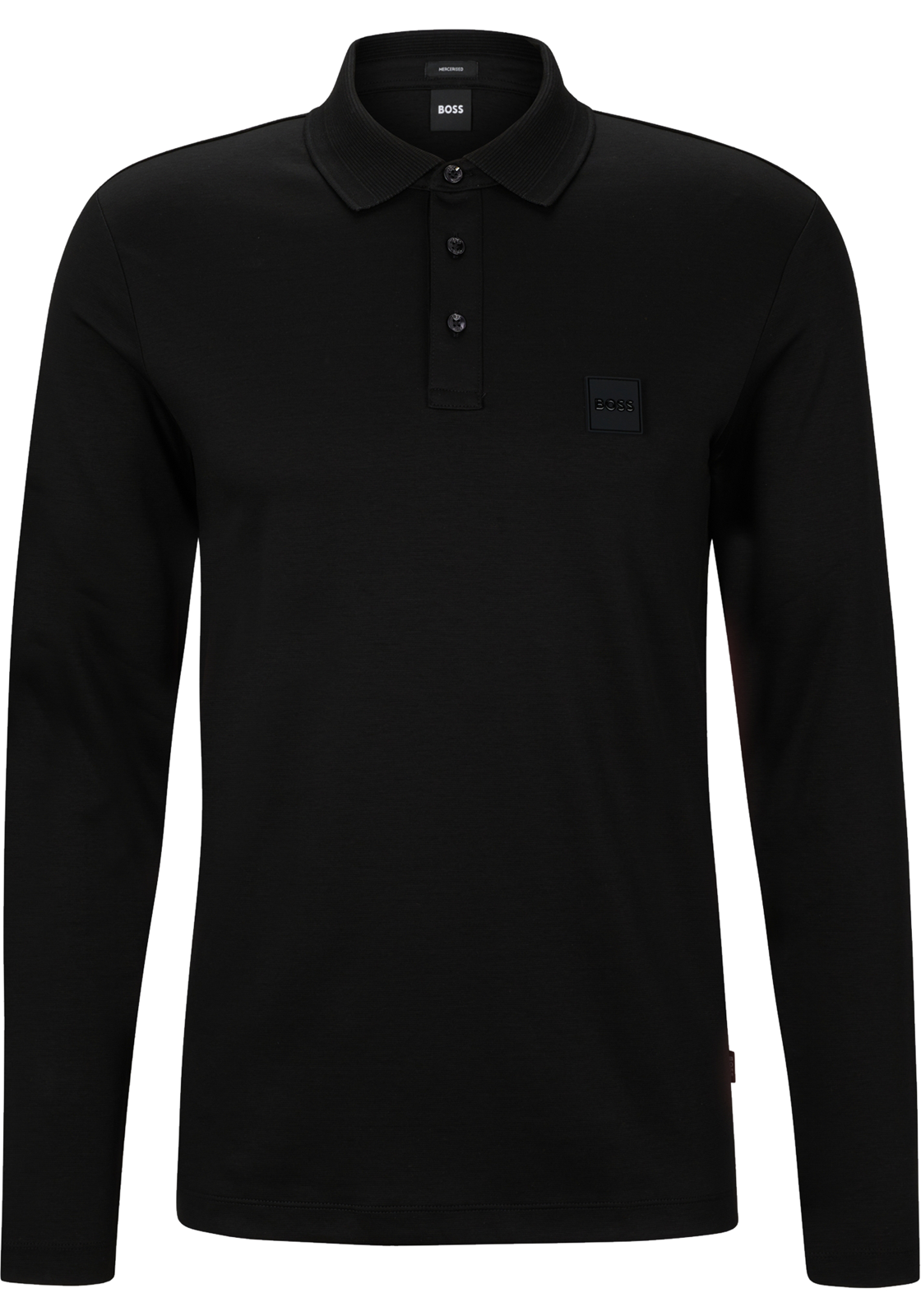 1-4063538142648-hugo_boss-poloshirt_HR BOSS Pado regular fit polo lange mouw, jersey, zwart