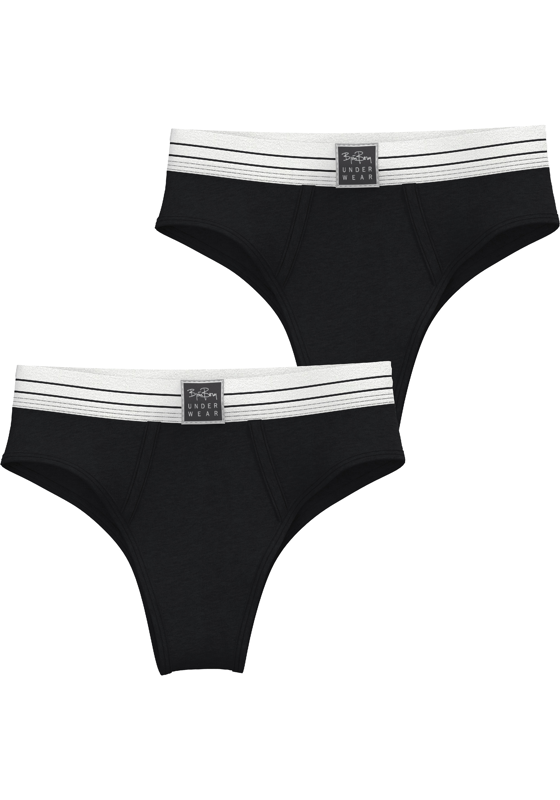 Bjorn Borg dames Original Highwaist Briefs, slip hoge taille (2-pack), zwart, zwart Bjorn Borg dames Original Highwaist Briefs, slip hoge taille (2-pack), zwart, zwart
