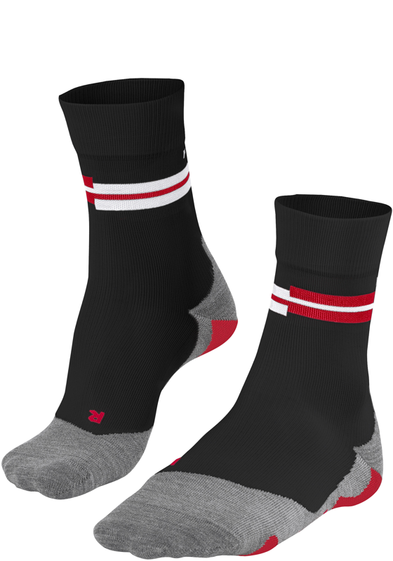 FALKE RU5 Race damessokken, zwart (black-flames) FALKE RU5 Race damessokken, zwart (black-flames)