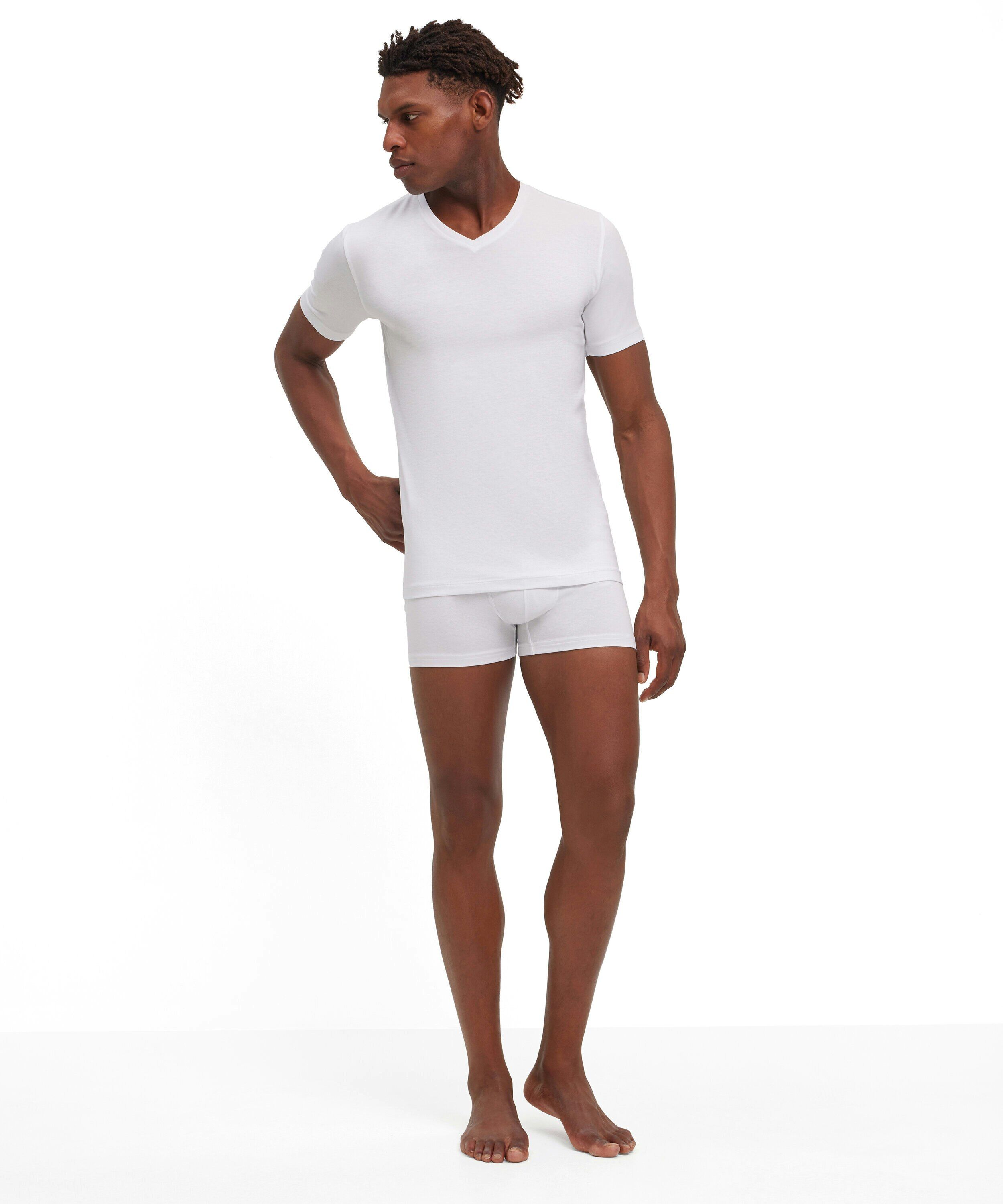 FALKE 2-pack heren T-shirt Daily Comfort, korte mouw, wit (white)