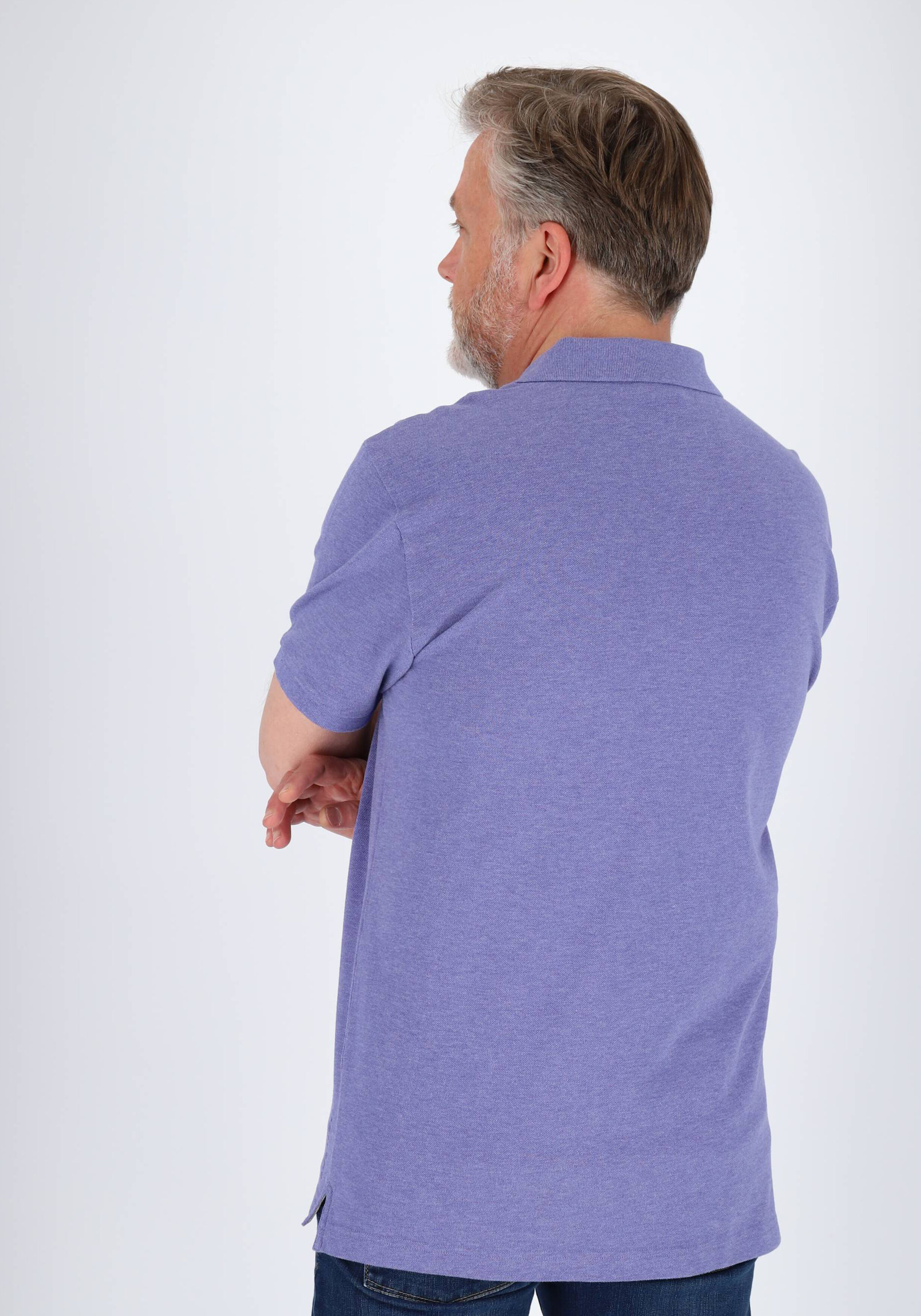Profuomo slim fit heren polo, paars