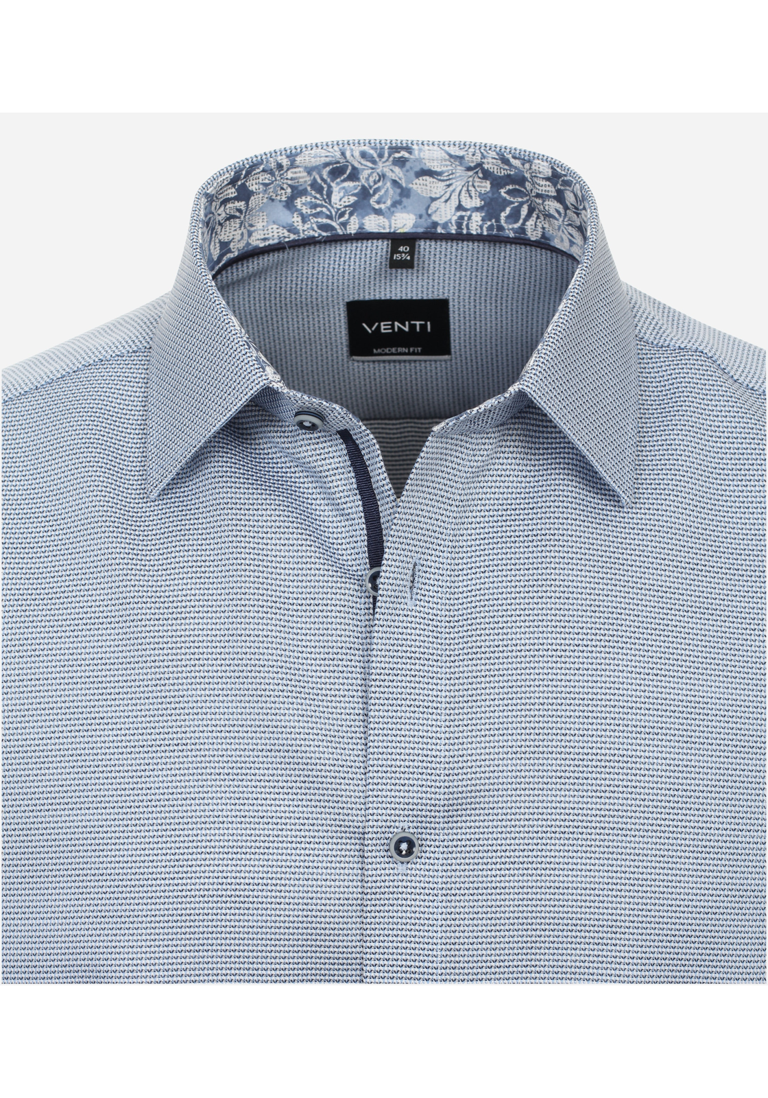 image_4_8880b984f1b3afa925b2fb493718bf71jpgautoformatbgF3F3F3blend-alpha100blend-colorF3F3F3blend-modedarkenfitclampp VENTI modern fit overhemd, dobby, blauw
