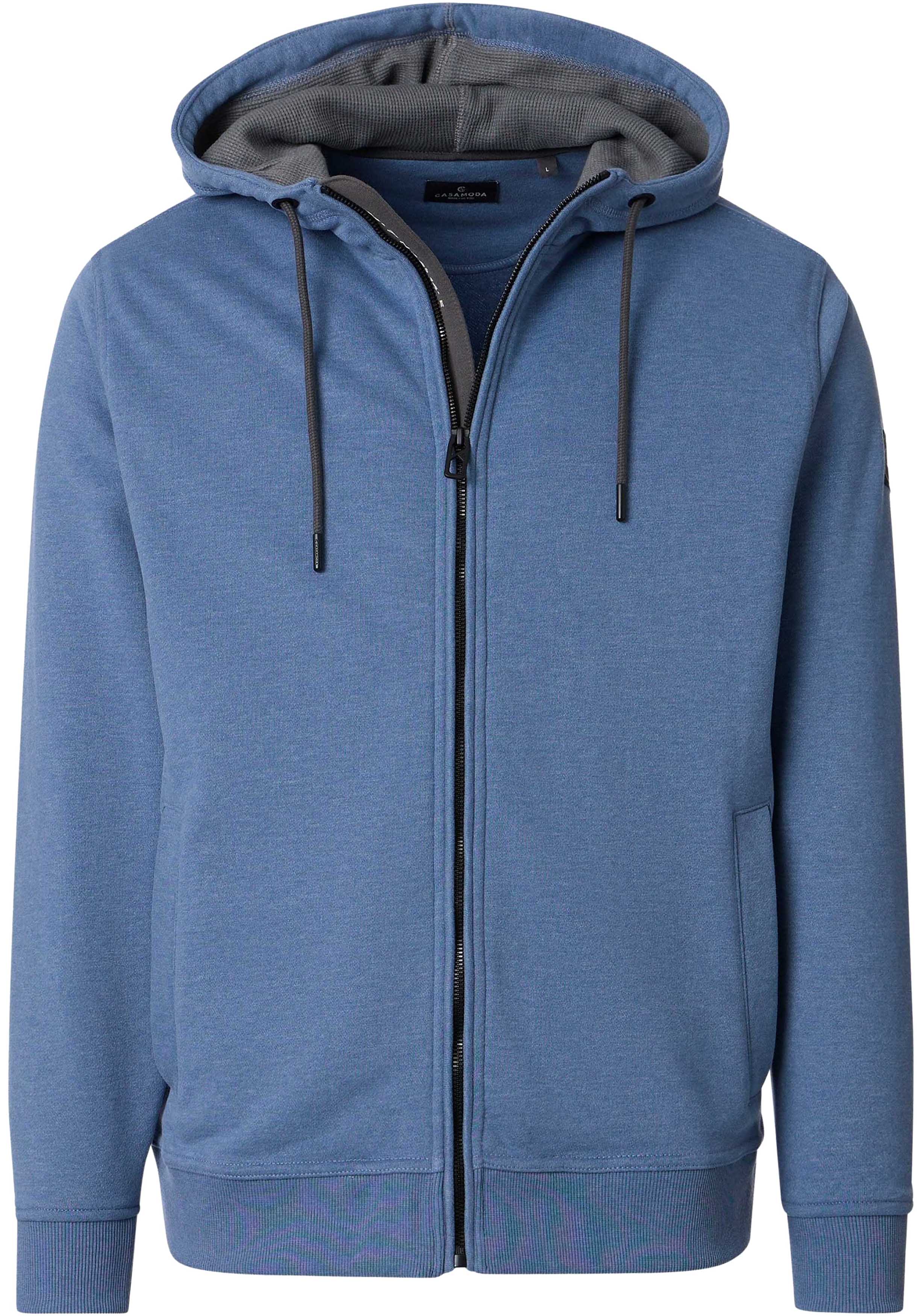 CASA MODA comfort fit sweatvest, blauw, grijs