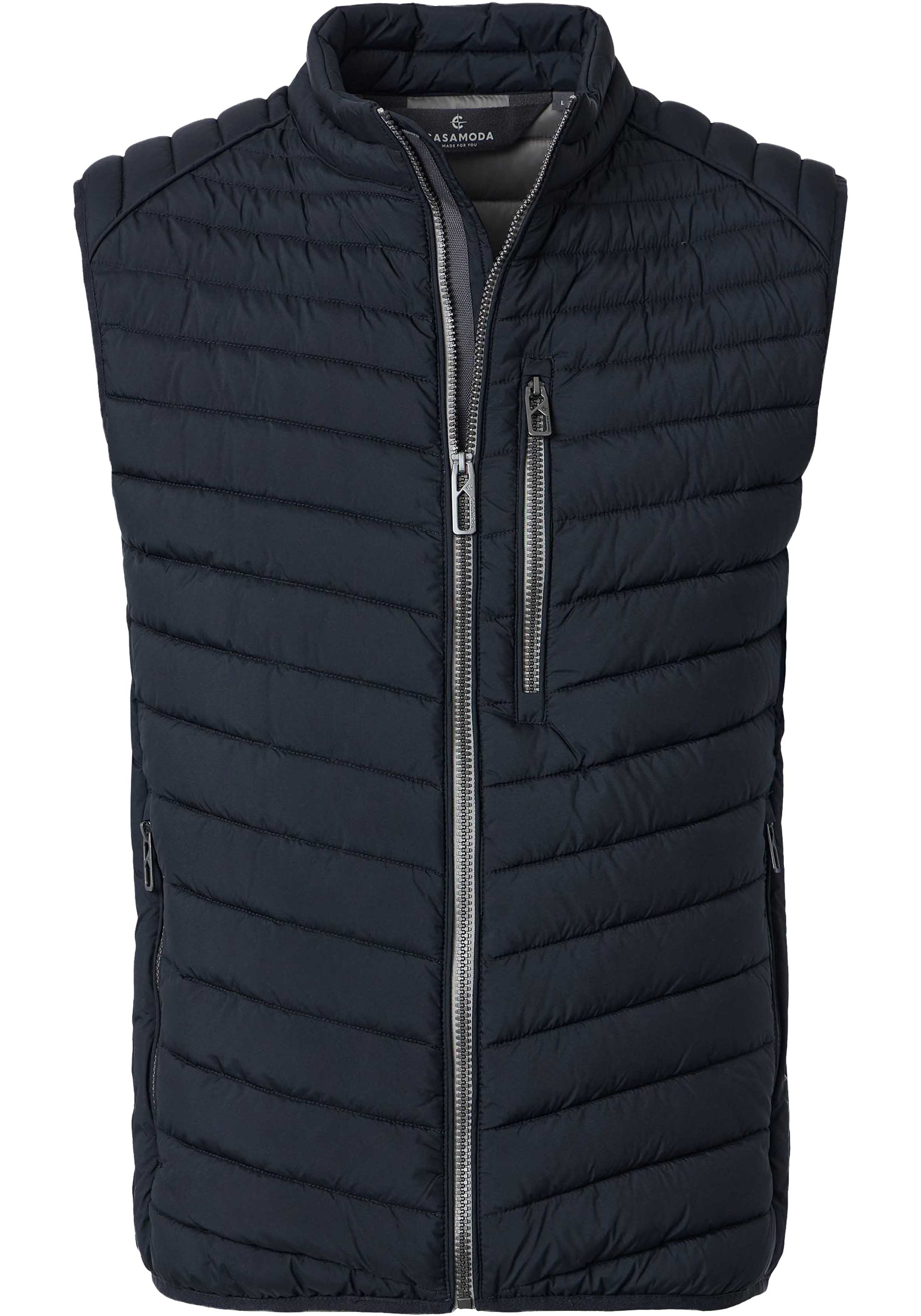 CASA MODA comfort fit bodywarmer, blauw, donkerblauw, wit