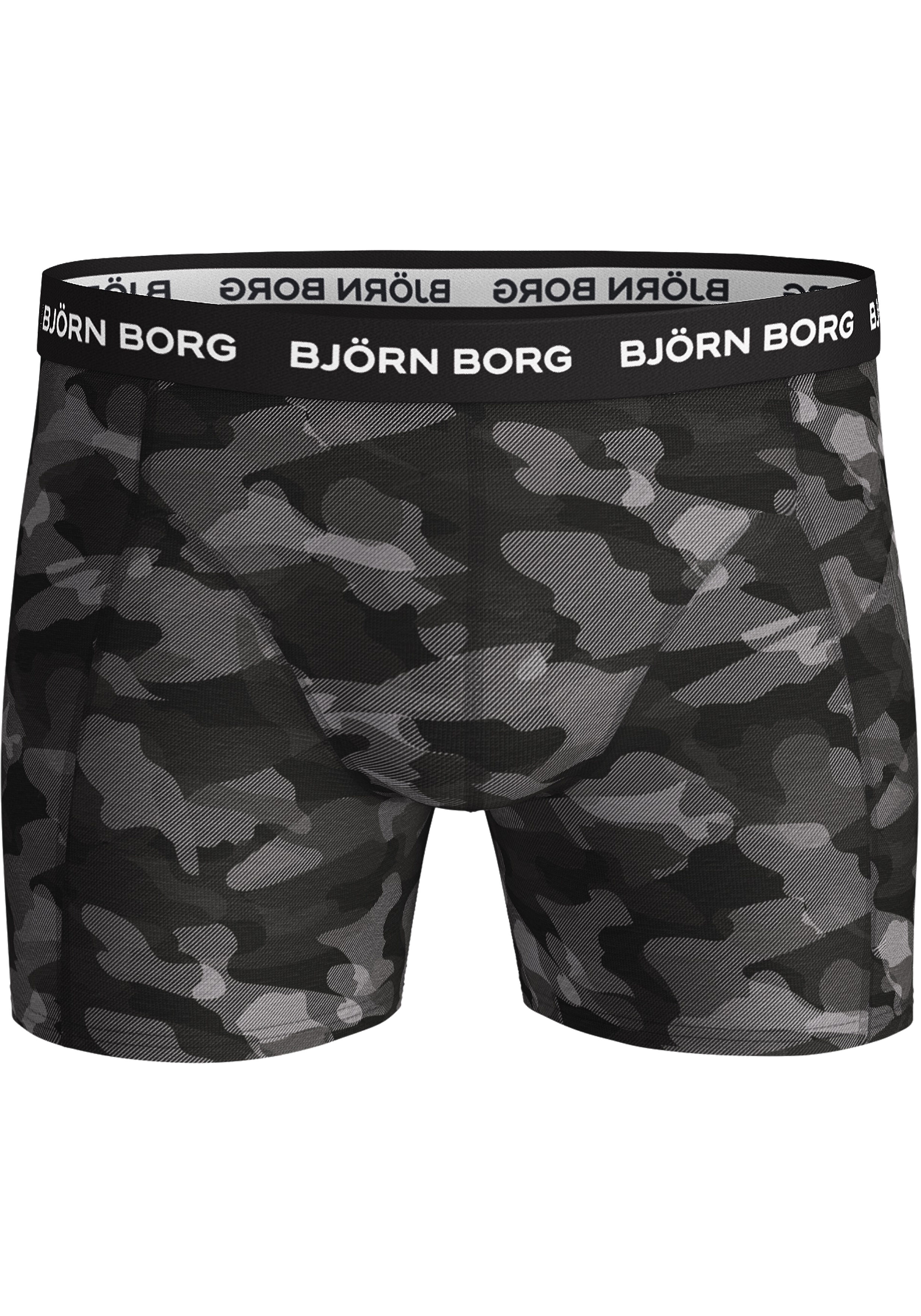 Bjorn Borg Cotton Stretch boxers, heren boxers normale lengte (12-pack), zwart, navy blauw, blauw, zwart, navy blauw, blauw, grijs, blauw, zwart, blauw, zwart