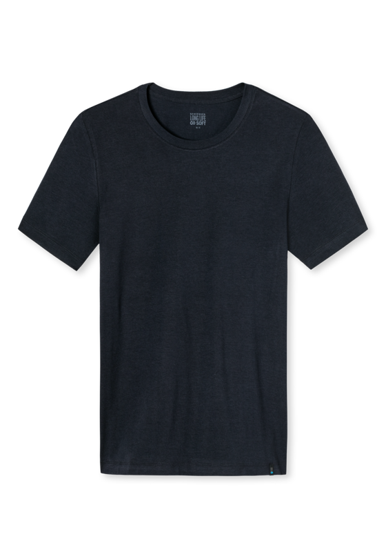 SCHIESSER Long Life Soft T-shirt (1-pack), heren shirt korte mouwen blauwzwart SCHIESSER Long Life Soft T-shirt (1-pack), heren shirt korte mouwen blauwzwart