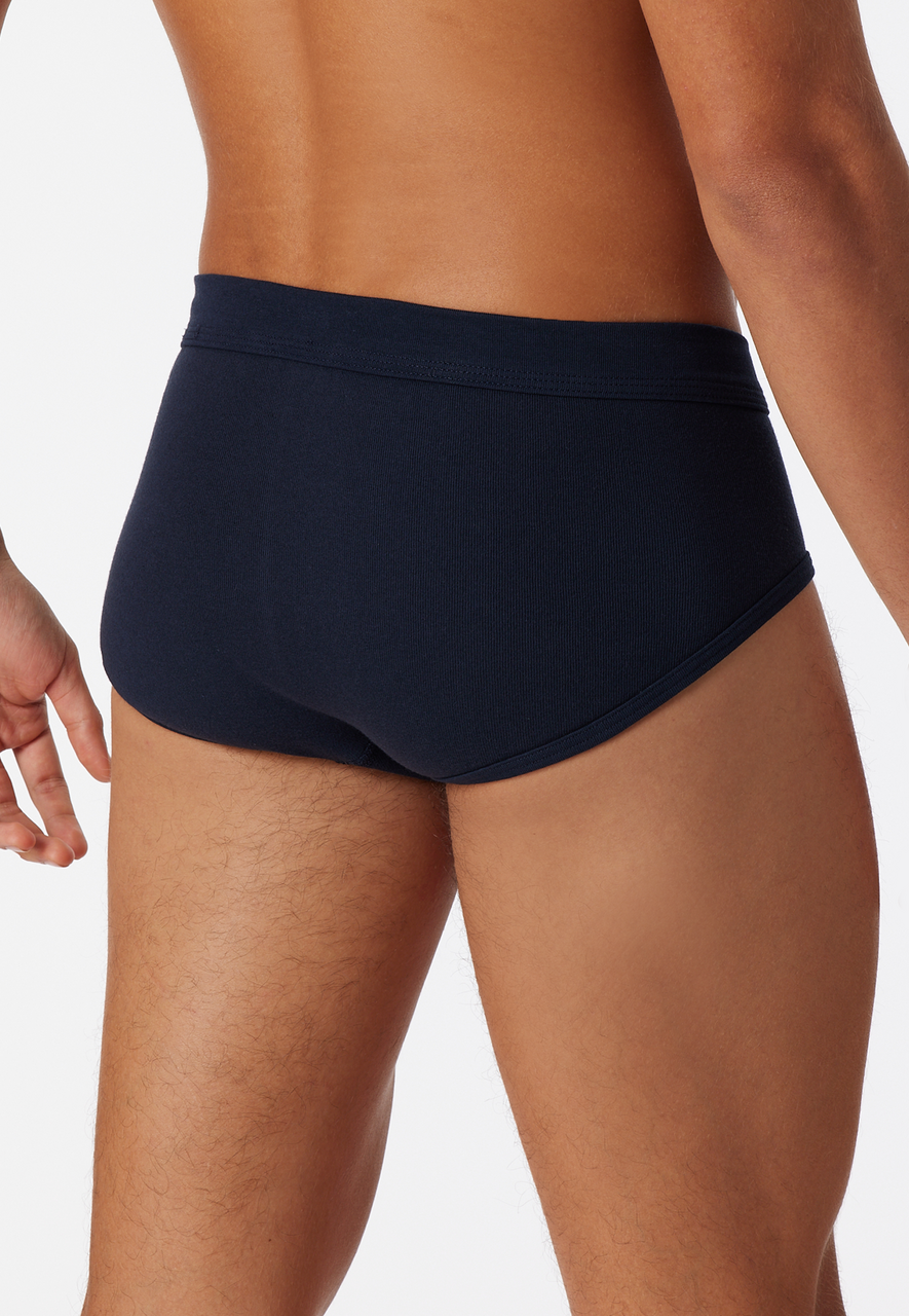  Cotton Essentials Feinripp sportslips (2-pack), met gulp, navy blauw