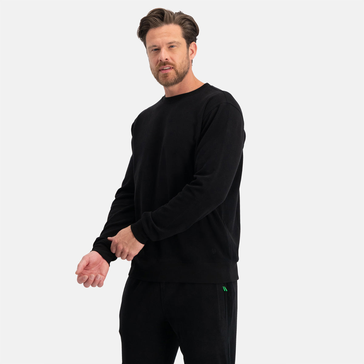 Bamboo Basics Mike sweater, heren sweatshirt, zwart