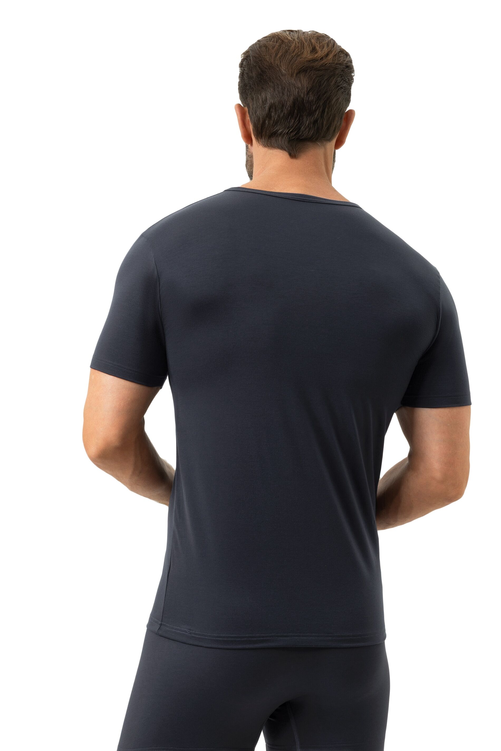 Mey heren shirt 1/2 arm Network, T-shirt korte mouw, marine blauw