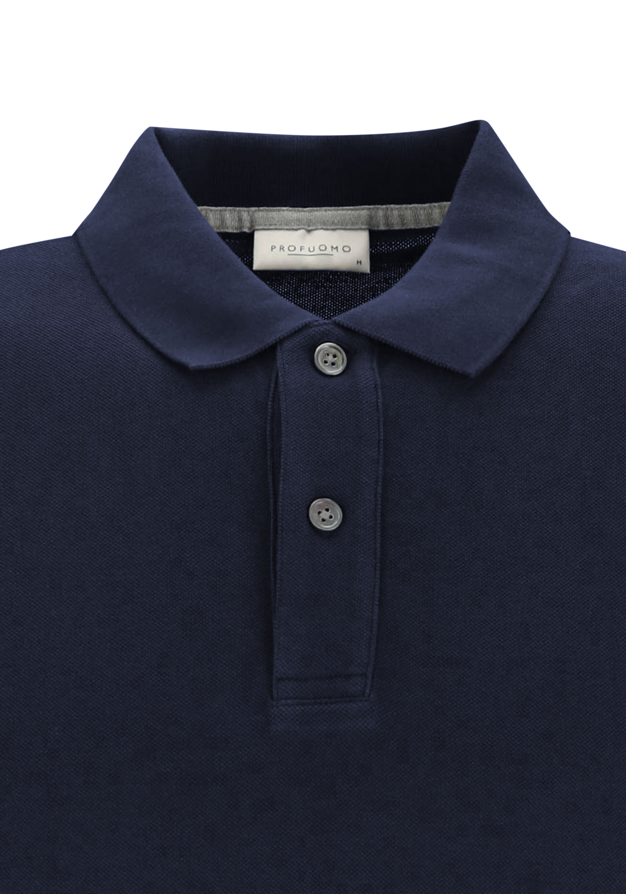 Profuomo slim fit heren polo, navy blauw