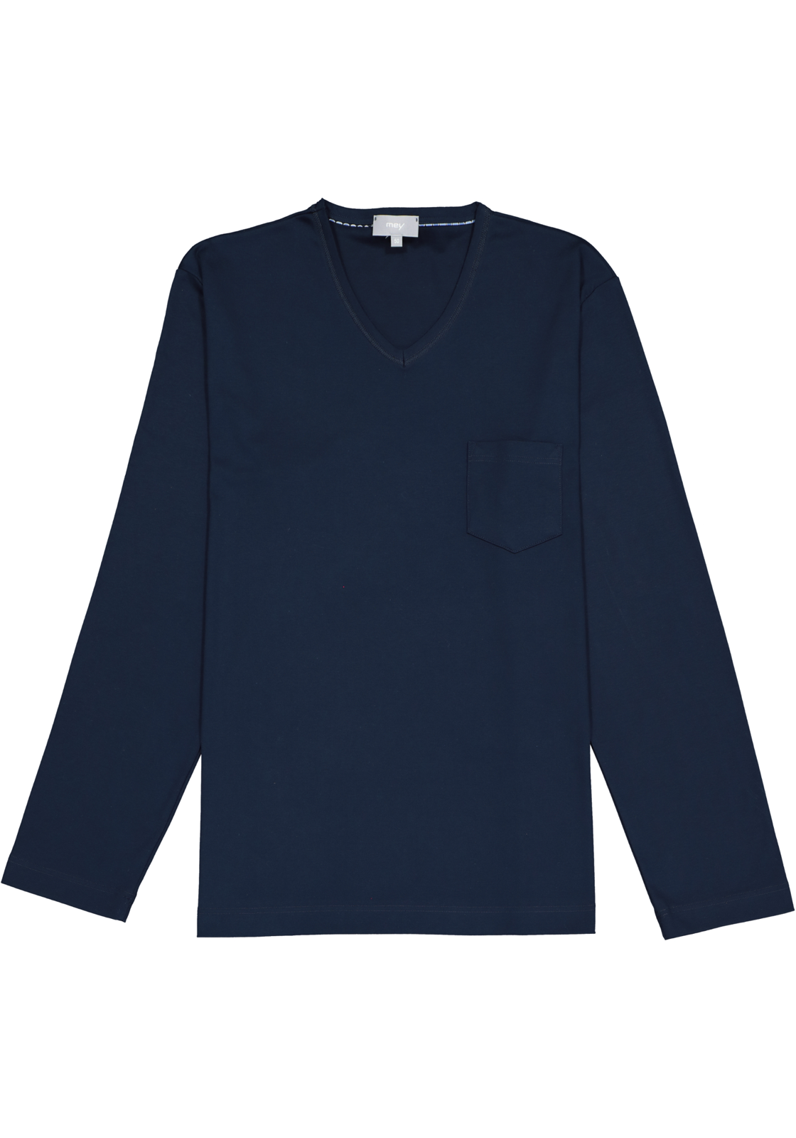 2-4004124449208_mey_pyjama__HR Mey heren pyjama Clyde, blauw dessin