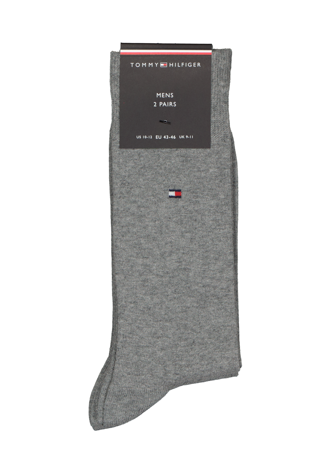 3-8713537990936_sokken_Tommy_Hilfiger_HR Tommy Hilfiger Classic Socks (2-pack), herensokken katoen, grijs melange
