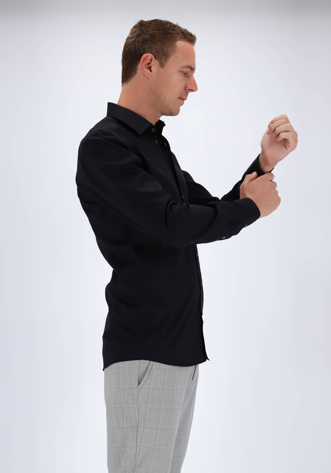 4-4025708975074-Olymp-Michiel_60696968_basis_overhemd_HR OLYMP Level 5 body fit overhemd, mouwlengte 7, zwart